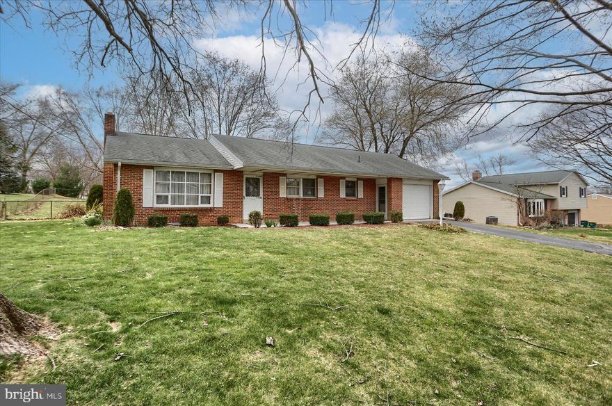 Welcome to this 3 bedroom, 2 bath brick ranch in Forge Road Acres, South Middleton Twp!  This home is ready for a new owner to bring it back to life!  Enjoy one floor living with a spacious living room, dining room, and eat-in kitchen with stainless steel appliances that include the dishwasher, gas stove/oven and refrigerator.  The laundry area (with washer and dryer) is conveniently located in the oversized garage, which also features pull-down attic stairs for additional storage.  The full bath features a new tub/shower.  In the full, unfinished basement there is a corner fireplace, as well as plumbing rough-in for an additional bathroom -- think of the possibilities for this area!  Need space for a garden or outdoor activities - this home offers that as well, along with a fenced rear yard with playset and shed.  What a great opportunity awaits you!  This is an Estate Sale.  A First American Home Warranty is provided