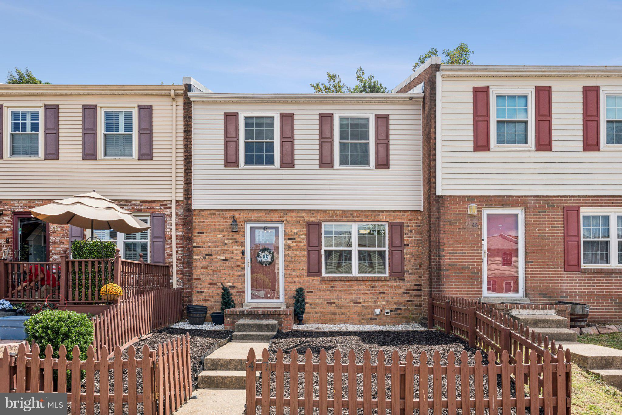 Welcome to this beautifully updated and move-in-ready 3-bedroom, 2.5-bath townhome in the heart of North Stafford. So many updates throughout! Brand new roof(2025), siding(2025), gutters(2025), HVAC(2025), water heater(2024), carpet(2025), dishwasher (2025), fresh paint, updated lighting fixtures and more! This home is truly move-in ready.
The main level features an updated kitchen with a backsplash, pantry cabinet for extra storage, and stainless steel appliances. The finished walk-out basement offers a full bathroom, bedroom, and built-in cabinetry with shiplap backsplash, perfect for extra storage or bar area.
Venture outside to the backyard with wooded views, a floating deck, and a shed for additional storage. HOA covers front yard maintenance, and will even mow the backyard too if you leave the gate open, making for low level yard upkeep.
Located just minutes from Stafford Marketplace, I-95, Quantico, and all the shopping and dining options you need, this home offers both convenience and comfort. Schedule your tour today!