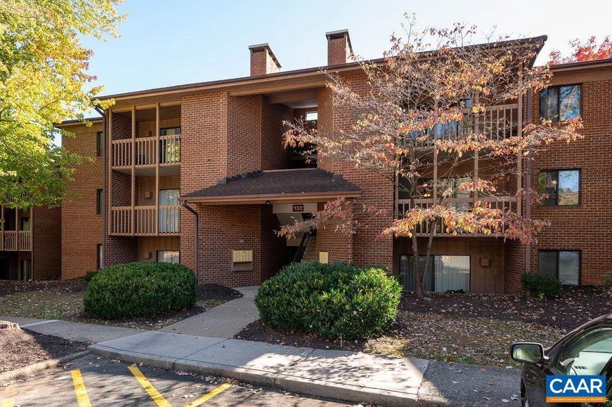 Easy living at Turtle Creek Condos! This move-in ready condo is perfect for an investor or first-time homebuyer. Walk up a short half-flight of stairs and be home. Relax on your balcony in the warm months or by the fireplace in the cool months. Galley kitchen includes recent electric range and disposal. In-unit laundry room with washer and dryer. Storage shed! HOA fees include access to two pools, two tennis courts, gym, playground, and community center that hosts weekly coffee group and yoga class -- plus trash, water/sewer, pest control, landscaping, snow removal, laundry room, and exterior building maintenance. Shops at Stonefield is just a stone's throw away and Barracks Road Shopping Center, the Seminole Trail shopping centers, UVA, and the downtown mall are super close and convenient. Show today!,Fireplace in Living Room