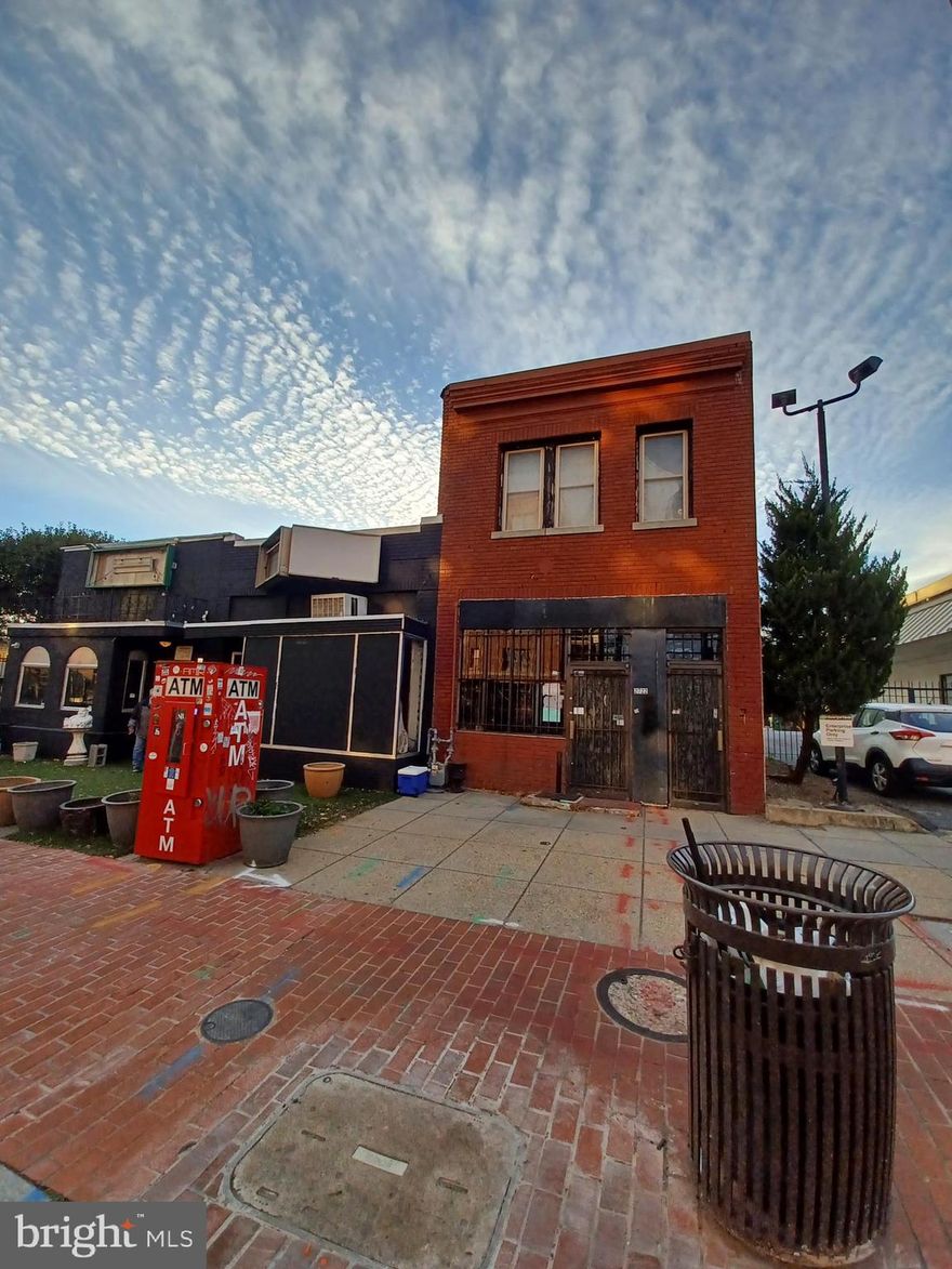 Property will need  cosmetic work to be ready for move in. This is a 4000 sq ft commercial space right in front of Howard University.  One parking in the rear of building .