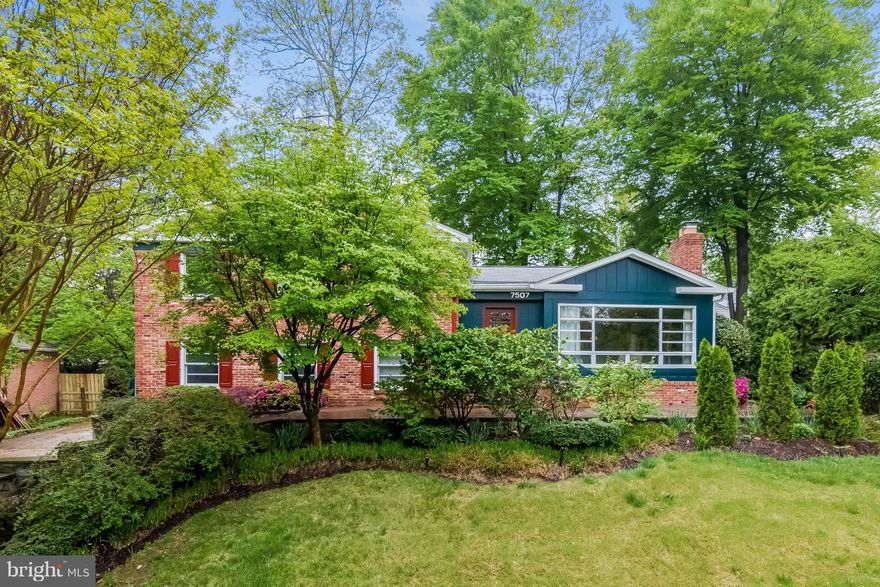 Open Saturday and Sunday 1-4 completely updated! Live the good life in Bethesda on a quiet cul de sac and enjoy this glorious  split level with open floor plan, flooded w/ lots of sunlight and views of the garden in bloom. Granite and stainless, a built in wine room, three bedrooms upstairs,  a home office or guest room adj. the family room,  walk to Whitman/Pyle/Burning Tree -