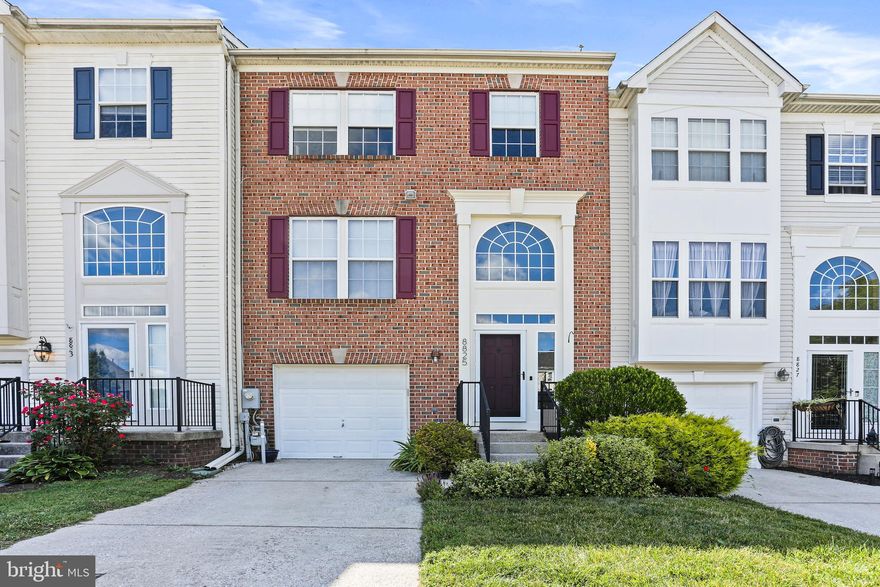 Beautiful brick townhouse in desirable Daniels Mill Overlook! Incredibly spacious, boasting a three level bump out for extra space on every level! Finished lower level with walk out, gas fireplace, and family room and office area. Lovely main level with gleaming hardwood floors and nine foot ceilings! Tons of natural light throughout! Fabulous corner kitchen with granite counters and stainless steel appliances. Additional morning room with sliders to the deck overlooking the yard, and backing to conservation space and trees. Great bedrooms upstairs, and a third floor laundry! Primary bedroom has vaulted ceilings and a walk in closet, and super bath. A nearly new 2-year old roof completes the package! Community boasts direct access to the Patapsco thru trail and green way network, which links 40+ miles of trails for hiking and biking that stretches from Skyesville to Halethorpe.