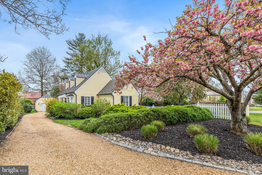 Highly sought after Village Hamlet home available on Chinn Lane.  This elegant and charming Middleburg home has a main floor primary suite with a large bathroom and walk-in closet.  There are hardwood floors throughout and a stately stone wood-burning fireplace in the living room.  French doors lead to a sunroom, currently used as a dining room, which has access to the side gardens and inviting outdoor space.  The second floor has 2 additional bedrooms, a shared bathroom, laundry, closets, and storage.  Charming gardens, Cherry trees, and a stucco privacy wall surround the home.  There is a convenient detached garage and greenhouse with additional parking in the rear.  New HVAC and hot water heater.  Shows well, a must see in Middleburg!!