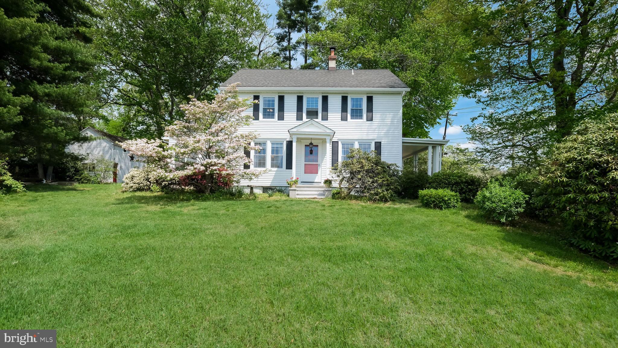 Don't miss this absolutely adorable 5 bedroom, 2 bath, farmhouse that sits high on an acre lot with beautiful views of Newtown. Gorgeous sunrises & sunsets. SUPER LOW TAXES!!!! $4,888 total taxes a year,
(includes county, twp. & school taxes). Situated just outside Newtown Borough. 3 out buildings, all with electric, perfect for a car enthusiast, woodworker, collector, etc. use your imagination. Close to Tyler State Park, Theatre, shopping & all major highways for easy commuting. 20 minutes to Trenton train station for those NYC commuters. This home is impeccably kept and is truly move in ready. Enjoy breakfast in the sun-filled updated gourmet eat-in kitchen with stainless appliances or take in the views from the adjacent sunroom. Gorgeous hardwood floors throughout. The formal living room and dining room have spectacular views. There is attention to detail in every room. Enjoy the warmth of the wood burning fireplace surrounded by an elegant custom mantel & surrounding cabinetry. The 2nd level features 4 bedrooms & a beautifully appointed hall bath. The 3rd floor offers a master suite, guest suite, get away??? whatever you fancy!!! including a full bath with elegant tile work, cabinetry & free standing tub. There is also plenty of storage & closet space. The unfinished basement is easily accessible from the kitchen and offers an abundance of storage. Council Rock Schools, Council Rock North High School !! Don't miss this beauty, enjoy all the seasons on this 1 acre lot where perennials abode. New water heater 2021. New heating system 2021.
Newly painted exterior. Newly painted interior 2nd & 3rd floors. New septic pump 2024 (oversized which could be beneficial for additions). New 6 inch gutters with new soffits 2024. Top of the line Miele washer, dryer & dishwasher with 25 year life span. High efficiency boiler. New water softener 2022. New well tank 2022. Radon Remediation System.