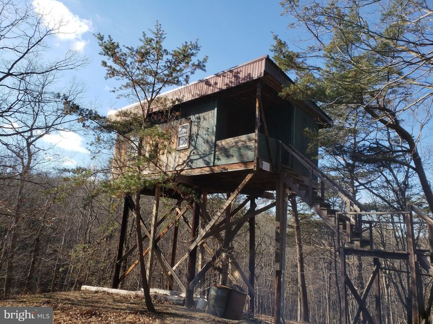 Cheaper than joining a hunt club! Unique Hunting/Recreation Camp. Private/Secluded wooded 12.06 acres. Unrestricted and perfect for Hunting with three cabin/tree stands!  Ideal for recreation and relaxation too! Must see to appreciate all this property has to offer. Great place to just get away from the hustle and bustle and enjoy peaceful setting and wild life.