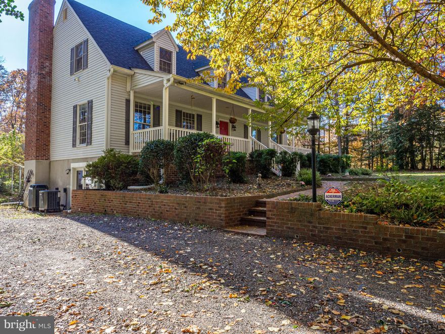 WOW - this has it all!!   6+ acres with beautiful home PLUS an additional 7+ acre parcel and no HOA!  The ultimate quarantine paradise to social distance!  Huge cape cod with no maintenance front porch, newer roof, gutters & HVAC.  Gorgeous hardwoods.  Room on main level to create primary bedroom with full bath.  Additional 3 bed and 2 full bath upstairs which includes another primary bedroom w/full bath and new carpet.  Large spaces perfect for remote learning, working - working out...endless possibilities.  Big kitchen with granite, kitchen island and the best pantry & mud room!  Main level washer and dryer.  Huge partially finished walk out basement with tons of storage. Vacation in your backyard with a beautiful in ground pool, no maintenance deck, firepit and grounds to explore, galore!  XLarge Shed & enough parking for everyone .  Convenient to Rt 301, Joint Base Andrews.