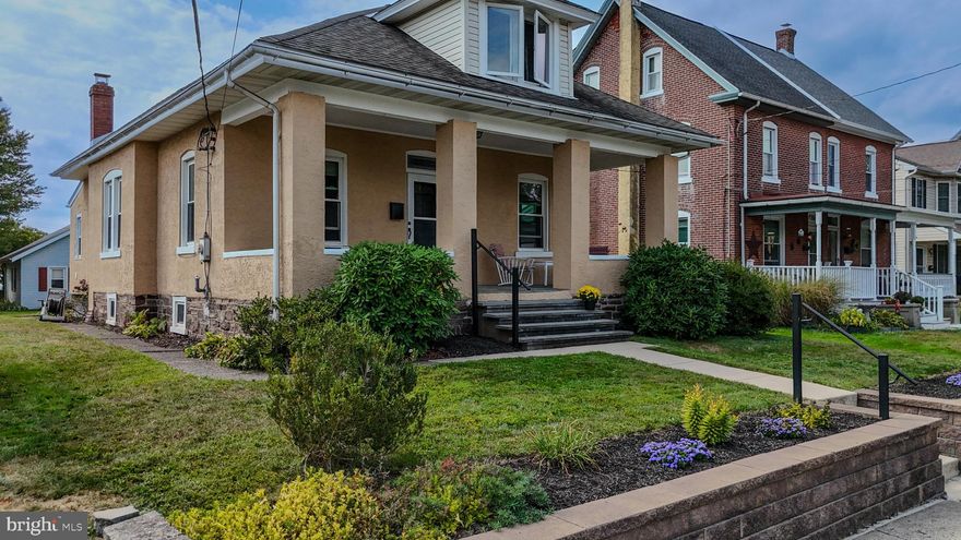 Nestled in the charming Borough of Souderton, this exquisite Cape Cod-style residence offers a perfect blend of classic elegance and modern comfort. With its timeless stucco exterior, this home exudes curb appeal and invites you to explore the warmth within. Step inside to discover a thoughtfully designed interior that radiates a cozy ambiance. The spacious living area, adorned with hardwood flooring flowing in most of the main floor providing an inviting space for relaxation and gatherings. A ceiling fan enhances the comfort, ensuring a pleasant atmosphere year-round. The layout flows seamlessly, allowing for easy movement between rooms, making it ideal for both entertaining and everyday living. The heart of the home features a well-appointed kitchen with ample space for culinary creativity, it offers the potential to become a gourmet haven. Natural light pours in through replacement windows, illuminating the space and creating a cheerful environment. This residence boasts three generously sized bedrooms, one on the main floor which is currently used as an office.  The second floor bedrooms are spacious and both offering a sitting area and plenty closet space. Outside, the property is enhanced by well-maintained sidewalks and street lights, creating a safe and inviting atmosphere for evening strolls. The porch is large and shaded and great for enjoying a morning coffee on a sunny day. Parking is convenient with on-street options readily available, ensuring ease of access for you and your guests. This home is not just a residence; it's a lifestyle choice that embraces comfort, charm, and the potential for personalization. The separate apartment/house is a one bedroom home approved for a one-person rental. Live in the house while providing income to build on your equity.  It offers central air and electric heat. The entrance and address is on Mifflin St - Tenant pays all utilities but except trash.  Schedule a tour today. Experience the joy of living in a space that feels like home, where every corner invites you to create lasting memories. Don't miss the opportunity to make this delightful property your own and enjoy the exclusive lifestyle it offers. Also listed as Multi-unit.