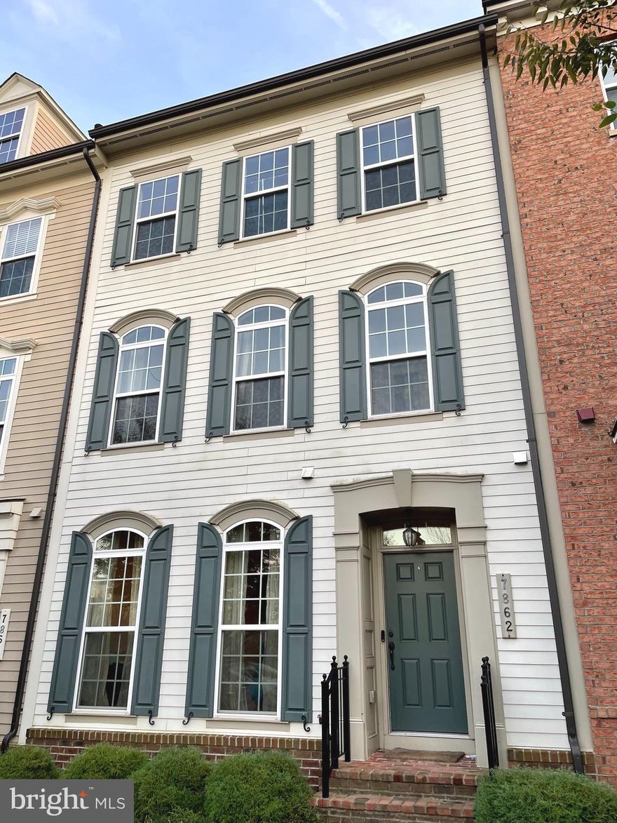 Beautiful large 3 bedroom, 2 1/2 bath townhome with ample space, den/office & upper loft! The main level hosts an open floor plan with a huge living room which flows into the gourmet kitchen with backsplash, gas cooktop, double ovens, stainless steel appliances and large center island with plenty of room for stools. Across from the center island there is additional area for dining space! The back door leads to an outdoor fenced patio and a 2 car detached garage with additional attic space. Hardwood stairs lead to the second level which features a spacious den/office area and the master bedroom. The master bedroom has a private bath with double sinks & shower + tub. Large walk-in closet within the master bedroom as well & laundry room on same level. The top floor boasts a large recreation room, 2 bedrooms and another full bathroom! Large windows throughout the entire home for ample lighting. READY TO MOVE IN!! Close to all maple lawn amenities (shopping, restaurants, community center, parks, playgrounds & fitness center). Convenient location off of 29 and near 32 & 95! (Commuter routes to Baltimore, BWI, MARC & DC)