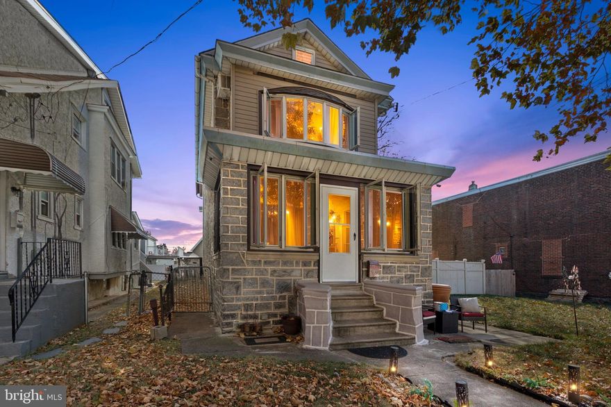 This beautiful single-family home- made out of solid Blue Granite Stone- is conveniently located in Northeast Philly and has a double-sized lot and parking for 4 right outside your door. This gem runs 50’ along its front and stretches back over 150 feet deep. It's one of the most expansive yards in the area. The rear section of the yard is fully fenced in,  providing privacy and security for little ones or pets. There's a massive two-story garage out back with electricity that can be used for projects or entertaining. The half-court b-ball area provides hours of fun. Just a few steps down, you can enter the finished basement with a separate laundry room and a convenient half bath. The first floor has had custom energy-efficient windows installed throughout. The marble and porcelain floors are not only beautiful but easy to maintain. The kitchen features an 18 ft. countertop, and all appliances will remain. The main bath is truly one of a kind—a four-piece with a huge soaking tub and stall shower with cherry wood cabinets and custom porcelain tile. The main bedroom was added some years ago, and with cathedral ceilings and a bay window, it's really unique to this area. The owners are moving out of state, so many items will remain if desired. Upgraded electric and plumbing also mean low maintenance. Call and schedule your showing today.