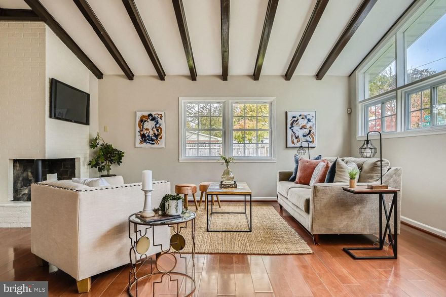 Impressive 4BR/2.5BA California Rancher on an expansive corner lot in the quiet neighborhood of Windsor Mill!  Open the door into a bright, airy family room featuring natural light that fills the vaulted ceilings showing off the wood beam accents and the corner wood-burning fireplace. The fantastic kitchen has room for a cafÃÂ© table and features espresso cabinets finished with crown moldings, complementing that with granite countertops, stainless steel appliances, and a stainless sink under the pass-through into the dining room.  Beyond the kitchen is a large dining room allowing for a view of the fenced yard and access through French doors to a smaller room ideal as an office.  A half bath and laundry room off the kitchen completes this side of the home.  The hallway off the family room takes you to three spacious bedrooms, a full bath with tile from ceiling to tub, and a large primary bedroom with a private bath hosting a beautifully tiled walk-in shower.  Access the oversized yard from the office or dining room and walk out to an abundance of green space with an above-ground pool, a cottage garage,  with a cozy deck attached, secondary shed, a patio with a fire pit, and so much space to transform into your backyard oasis!  This home is move-in ready with a freshly painted interior, new carpeting, recessed lighting, ceiling fans in each room, pool installed in 2021, and a roof installed in 2020.  Imagine all this and in close proximity to shopping, restaurants, and commuter routes 695/795, and 70! **1 YEAR HOME WARRANTY PROVIDED BY SELLERS**