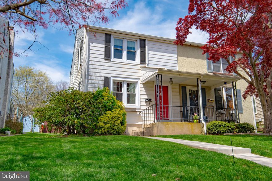 Welcome to this wonderful twin home located on one of the most picturesque streets in Souderton Borough. Set back from the road, a deep front yard creates a warm and inviting approach to this spacious and well-maintained three-bedroom home.  Step inside to a bright and airy living room filled with natural light—perfect for relaxing or entertaining. An elegant arched opening leads to the dining room, which features a convenient breakfast bar that seamlessly connects to the updated kitchen. Here you’ll find shaker-style cabinets and a thoughtful layout that combines style with functionality. Upstairs, you'll find three comfortable bedrooms and a full bathroom with a charming built-in storage niche. Original stained wood doors throughout the home offer a nostalgic touch and timeless character. The finished walk-up attic provides a versatile bonus space complete with a closet and additional storage—ideal for a home office, playroom, or creative studio. The full basement with a finished, air-conditioned room offers even more living flexibility, perfect for a second office, workout area, or media room.  Step outside to enjoy the covered patio, a level backyard perfect for play or gardening, a handy garden shed, and a private walkway that leads to your 2+ car off-street parking area. This lovingly cared-for home includes many valuable updates, including a recent basement dry drain system, a water treatment system, and replacement windows throughout. Don’t miss your chance to own this delightful home in the heart of Souderton Borough—schedule your showing today!