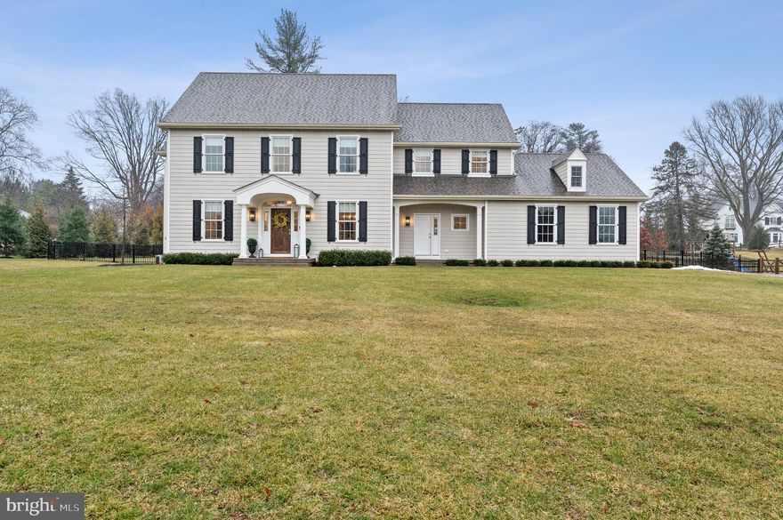 Welcome to this beautiful, light-filled, open-concept home that sits on a professionally landscaped one-acre level lot in the prestigious neighborhood of Devon Estates.  Built in 2018 by Bentley Homes the attention to detail is evident from the moment you walk under the arched portico and enter the front door.  The large foyer opens to the formal living room and dining room with views through the family room to the private backyard.  The 2-story family room features a gorgeous chandelier, gas fireplace and lots of natural light. The beautifully designed kitchen with Century white cabinets, stainless appliances, and a center island with seating, make this a wonderful open gathering space.  An adjacent sunroom with wainscotting and numerous windows provides views of the backyard and a delightful flexible living area.  Just off the kitchen is a mudroom/laundry area with access to the outside and the spacious 2 car garage.  A private home office and powder room complete this first floor.  Stairs from the foyer lead to the generous Main bedroom suite featuring two large walk-in closets and a bathroom with double sinks, a soaking tub and a glass enclosed shower.  Bedrooms two and three share a jack-n-jill bath and the fourth bedroom has an ensuite bath.  All the bedrooms have new 2022 neutral carpeting and closets are finished with upgraded closet systems.  The lower level is partially finished and includes a half bath creating a great additional living space with natural light; the unfinished area gives plenty of room for storage and/or a possible workshop.  
This home is conveniently located along the Main Line with quick access to shopping and dining at Devon Yards, Whole Foods and all the many amenities of the area.  Additionally, this home is in the highly rated Treddyfrin/Easttown school district and is walking distance to Devon Elementary.
It has everything you would want in a home and is move-in ready!