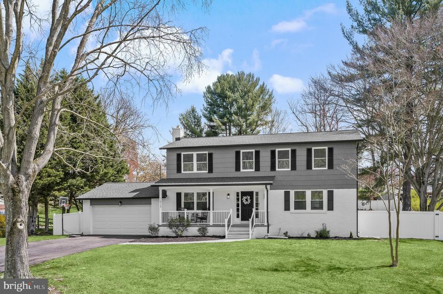 OPEN HOUSE FOR SUNDAY APRIL 21ST IS CANCELED. Welcome to this beautiful Colonial residence nestled in Ellicott City's desirable Hollifield community, boasting fantastic curb appeal with a covered front porch, and stylish detail.  Enter through the covered front porch to a sun-filled open floor plan beginning with a spacious living room showcasing wide plank flooring,  recessed lighting, and a soothing color palette, creating a warm and inviting ambiance. The chef's kitchen is a culinary delight, offering an entertainer's island, granite countertops, stainless appliances, tile backsplash, and a dining area perfect for gatherings. The family room features a cozy wood-burning fireplace, adding to the charm of the home. Conveniently located on the main level are the laundry and powder rooms. The spacious primary bedroom includes a walk-in closet and an attached remodeled bath with a frameless shower detailed with decorative tile inlay and a dual vanity. Three additional bedrooms and a full, updated hall bath complete the upper level. The finished lower level provides additional living space with a recreation room, game room, 5th bedroom, full bath, and storage room. Outside, enjoy the newly added vinyl privacy fenced backyard with an expansive patio, storage shed, and mature shade trees. An oversized 2-car garage with additional storage space completes this remarkable property. Don't miss the opportunity to make this your dream home!