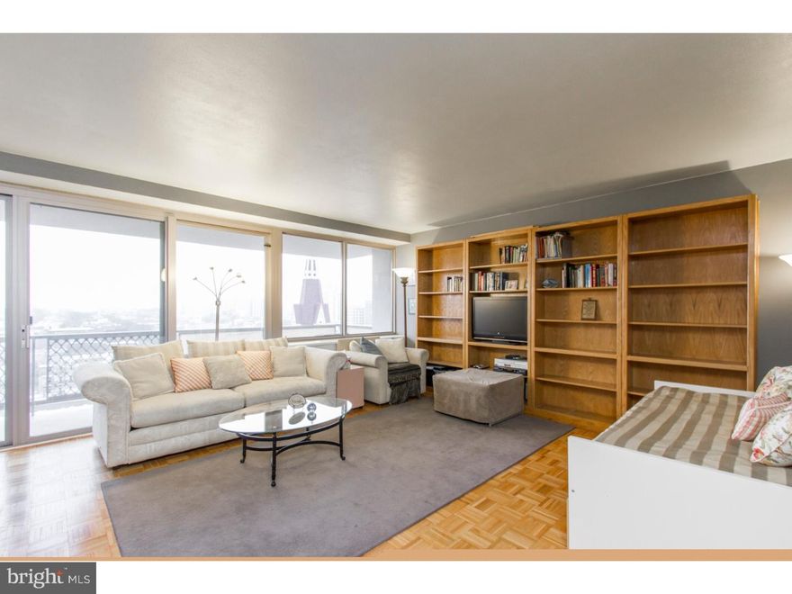 Enjoy beautiful skyline views from the 14th floor at this modern studio in The Philadelphian! Enter through the elegant lobby and into elevator to the 14th floor where you will be greeted by a beautiful sunlit condo. Your new home is complete with hardwood flooring, floor to ceiling windows, a cozy kitchen with granite counters and stunning skyline views from your private balcony. In addition to this you will enjoy an in-house restaurant, grocery store, bank, pharmacy, and shuttle service. There is also a pool, health club and parking for an additional fee. Monthly condo fee includes all utilities, electric, gas, water & sewer, and basic cable. Located in Fairmount you can easily walk to great attractions such as The Philadelphia Art Museum, Barnes Museum & Whole Foods. Don't wait ? schedule your showing today!