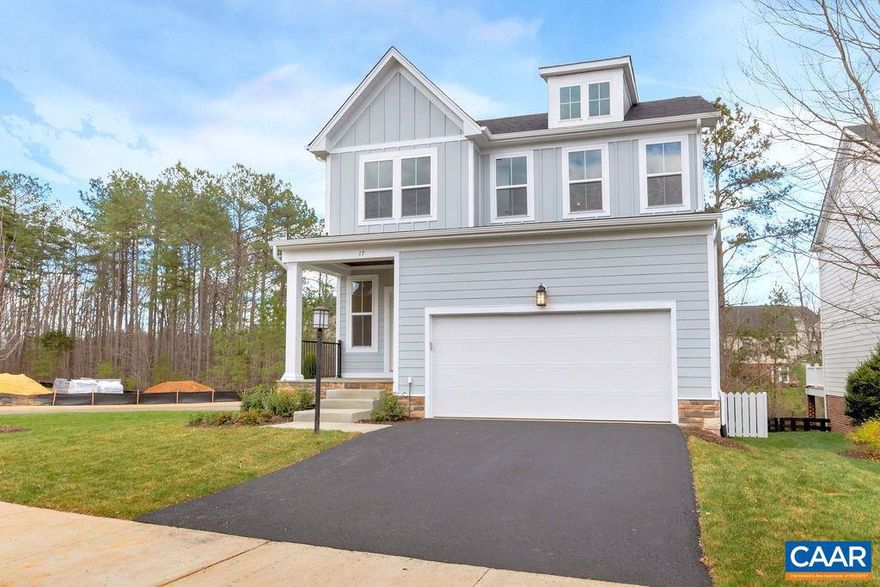 Introducing Pleasant Green?s newest section of NEW CONSTRUCTION, WARRANTY BACKED Single Family Homes on WOODED HOMESITES, a quick walk away from shopping and dining in Downtown Crozet and neighborhood amenities. The new Sheffield floorplan offers thoughtful, practical spaces? a formal foyer, convenient mud Room, flexible homework center or expanded pantry, & a WALK OUT BASEMENT. Enjoy wooded views from the wall of windows in your Family Room/Dining Area, or add an Optional Screened In Porch to expand your living area to the outside. Upstairs, retreat to your 17?X12.5? Primary Suite with double vanity and sizeable walk-in closet. Large Secondary Bedrooms and a Bedroom Level Flex Space and Laundry give the rest of your crew plenty of space to spread out.  You can add Structural Options, like a Basement Level Recreation Room, Den, and Bath or Living Room Fireplace. You can also select your Design Collection Upgrades, front façade, & exterior color. Final home price determined by selected Options, Design Collection, & façade. Similar photos from previous build. Build your home with ease in 6-9 months!,Granite Counter,Maple Cabinets,Quartz Counter