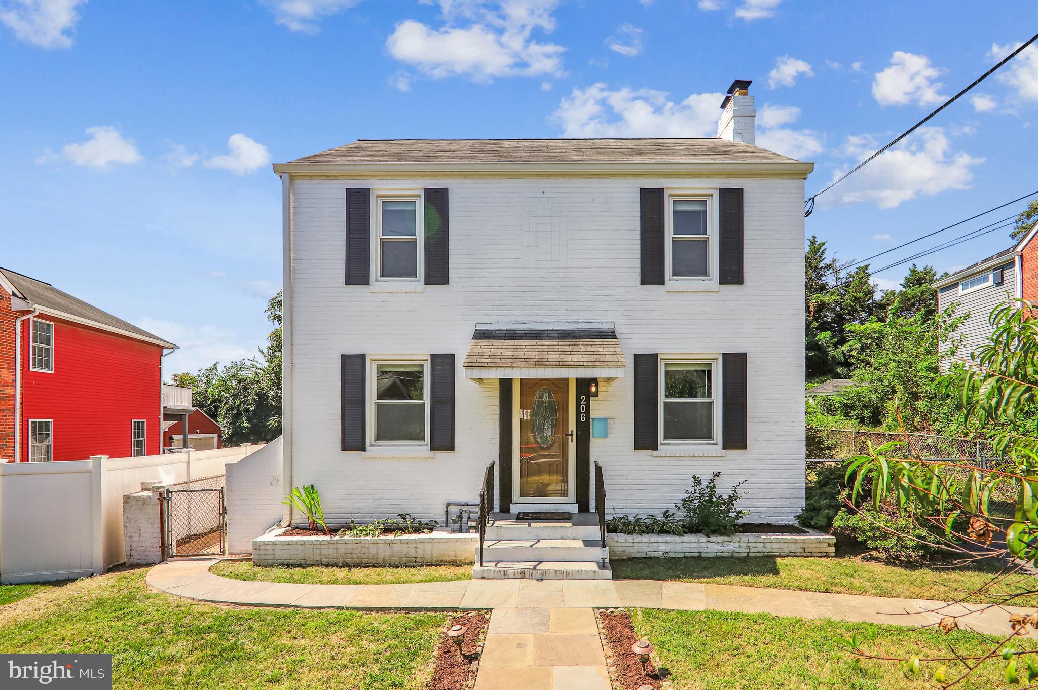 Renovated Four Corners Colonial beauty! This one has it all - four bedrooms, two and a half baths, first floor master bedroom, a bathroom on all three floors, custom wood blinds, fenced backyard, and off-street parking, all within a block or two of everything Four Corners has to offer! Just two blocks to Safeway, Montgomery Blair, and the Woodmoor shops with Starbucks, CVS, and Woodmoor Supermarket! Three bedrooms and a beautifully renovated bathroom upstairs. A huge living room with a fireplace, separate dining room, renovated kitchen, mudroom with a second laundry hookup, and a master bedroom and renovated full bathroom on the main level. And a finished basement with a separate laundry room (W/D conveys!) and a half bath downstairs! Outside, there's thousands of dollars of custom flagstone hardscaping in the front walkway and back patio, plus a HUGE shed with a pop-up window that's just waiting to be converted into a backyard bar or amazing detached home office. Take a virtual walkthrough with the Matterport tour, or come see it in person! First open house on Labor Day weekend!