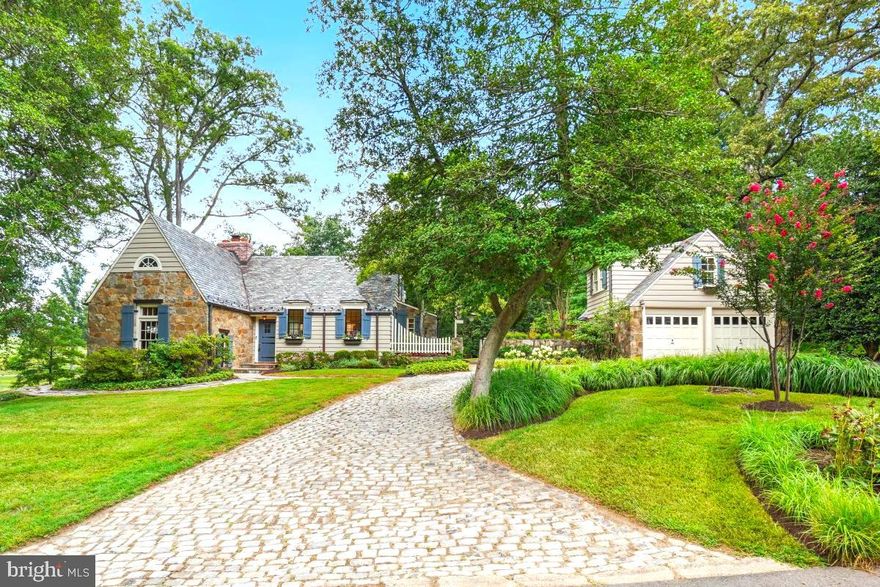 AFFECTIONATELY KNOW BY FAMILY & FRIENDS AS THE BEATRIX POTTER COTTAGE! WELCOME TO A BYGONE ERA  &  A WORLD OF TRUE ENCHANTMENT- A  DREAMY COTSWOLD STORYBOOK CHARMER ! RARE OFFERING- FIRST TIME ON THE MARKET IN 30+ YEARS!  ONE OF THE ORIGINAL ZELLER  BUILT HOMES IN MANOR PARK! SUPERB DETAIL- EXCEPTIONAL "ALL STONE" 4 BDR/3 FULL BATH "COTSWOLD COTTAGE  STYLED  MANOR HOUSE", NESTLED ATOP HILL WITH DRAMATIC & EXPANSIVE VIEWS OF THE MANOR GOLF COURSE!  FABULOUS , PROFESSIONALLY LANDSCAPED PRIME 1/2 ACRE CORNER LOT IN HIGHLY SOUGHT AFTER MANOR PARK.  A special offering indeed!  THE RESIDENCE: Step inside a unique experience- old world charm abounds as modern conveniences make this a turn key home.  Fine architectural details surround you from the moment you arrive.  Upon entering through the Dutch front door, you will be greeted with irresistible charm, coziness and  elegance.  A dramatic living room complete w/paneled walls, beamed cathedral ceiling, atrium windows, French doors, a splendid brick "woodburning" hearth and handsome floor to ceiling custom built-in book shelving make this the centerpiece of the home.  Main level primary suite complete w/ en-suite and adjoining sitting/ family room, fabulous refreshed galley kitchen and a most warm and cozy dining room w/ gas fireplace and original circa 1933 " built-ins" compete the main level.  A multitude of French doors and picture windows allow for magnificent views of the surrounding nature! Gleaming hardwoods and freshly painted throughout.  The upper level has two bedrooms and full bath w/ claw foot tub and updated custom "Murano tile" walk-in shower. Additional features;  loads of storage throughout, new Pella windows (approx. 2022), slate roof and Generac generator (approx. 2021).   The adjoining separate Carriage House boasts a full sized  bedroom / studio / office and  full bath w/ walk-in shower as well as two car garage and new upper deck! Additionally, fine exterior details include custom iron work, original wood shutters and  flagstone walkways which all add extra charm to this gem!  THE GROUNDS:  Natural setting, TRULY EXCEPTIONAL 1/2 acre CORNER lot w/ direct expansive & dramatic views of both the pond and golf course.  Exquisitely landscaped formal English gardens w/ a  host of rich plantings, patio and various other nooks and spaces make this perfect for spirited entertaining as well as casual family living.  A classic cobblestone circular driveway and two car garage allows for abundant parking. COMMUNITY: Manor Country Club, ONE OF THE AREAS PREMIER GOLF COMMUNITIES,  boasts a multitude of amenities—including club rooms, outdoor pools, tennis & pickleball courts , fitness/ gym and various social club events throughout the year, including a spectacular July 4th celebration! LOCATION: Centrally located and close to a multitude of amenities including shopping, restaurants, schools and the Olney Swim center. Nearby access to the ICC/RT. 200,  Glenmont Metro Line, and short distance to all points including; downtown Rockville, the town of Olney and the vibrant Wheaton/ Silver Spring corridor! THIS IS TRULY A SPECIAL OFFERING!