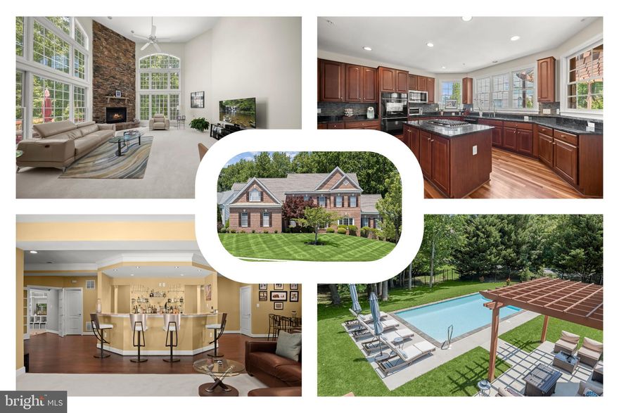 Welcome to 12618 Willow Marsh Lane—a stately residence nestled on a beautifully landscaped corner lot in the prestigious Woodmore North community of Bowie. This exquisite 4-bedroom, 4.5-bath home offers a perfect blend of refined living, elegant architectural details, and exceptional indoor-outdoor spaces.

The main level showcases an airy open layout anchored by a soaring two-story great room with floor-to-ceiling windows and a gas fireplace framed by a dramatic stone wall. Arched doorways, tray ceilings, decorative columns, and custom alcoves add sophistication throughout. The expansive gourmet kitchen is a chef’s dream with hardwood floors, a large eat-in island with gas cooktop, premium JennAir appliances, butler’s pantry, beverage cooler, and generous table space. The kitchen flows seamlessly into the great room and the breathtaking conservatory—a light-filled space with vaulted ceilings and walls of windows, offering panoramic views of the lush grounds and creating an inspiring setting for both everyday living and entertaining. A formal dining room with tray ceiling, crown molding, and chair rail adds classic elegance, while the main-level laundry room provides everyday convenience.

Upstairs, retreat to the luxurious primary suite featuring tray ceilings, dual walk-in closets, and a peaceful sitting room with access to a private balcony overlooking mature landscaping. The spa-like bath includes a jetted soaking tub, dual vanities, a large walk-in shower with dual shower heads, and a private water closet. Secondary bedrooms are spacious with ample closet space and well-appointed baths. A grand staircase and a secondary private staircase provide convenient access to the upper level.

The fully finished lower level offers incredible versatility with a spacious recreation room, game room, built-ins, a custom wet bar with dining area, and direct backyard access. A bonus room, a full bath with walk-in shower, and a separate half bath offer ideal flexibility for a gym, theater, or guest accommodations.

Step outside to enjoy resort-style living with multi-level decks, pergolas, wrought-iron fencing, and a gorgeous heated saltwater pool—all surrounded by professionally designed lighting and mature landscaping, perfect for entertaining or relaxing in privacy.

Additional features include a 3-car garage, in-ground sprinkler system, and two recently upgraded HVAC systems. Ideally located minutes from Route 50, I-495, and Metro stations for quick access to Washington D.C., Annapolis, and Northern Virginia. Nearby employers include NASA Goddard, Andrews Air Force Base, and the University of Maryland, with shopping, dining, and cultural attractions just moments away.

Luxury, elegance, and convenience converge at 12618 Willow Marsh Lane—an exceptional place to call home.