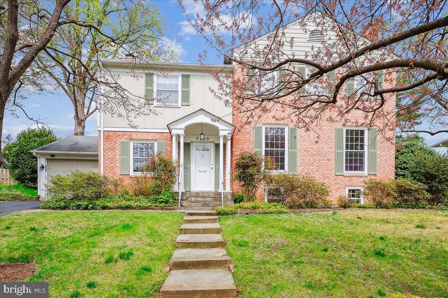 Welcome to this five-bedroom, two-and-a-half-bath Colonial in the desirable Alta Vista neighborhood of Bethesda, just 0.7 miles from the Medical Center Metro Station. Step inside to a bright and welcoming foyer that leads to a light-filled living room featuring a fireplace with a marble surround, flanked by elegant arched built-ins that complement the cabinetry in the dining room. The living room flows seamlessly into the dining room, which includes chair rail molding. Off the dining room, an updated table-space kitchen boasts Corian counters, a GE five-burner gas range, stainless steel appliances, a tile backsplash, a new dishwasher, a pantry, and access to a fabulous gabled screened porch. The main level is complete with an inviting family room with built-ins and a powder room.
Upstairs, you'll find five bedrooms and two full bathrooms. The primary suite and an adjacent bedroom—ideal for a nursery or home office—are located on the second level, while three additional bedrooms are just a few steps up, creating a layout that ensures privacy for the primary suite. The bright primary bedroom features a double-hung walk-in closet, crown and chair rail molding, blackout blinds, and a private en-suite bathroom. Three of the bedrooms, including the primary, offer walk-in closets. Throughout the home, incredible closet space provides ample storage and organization options on every level.
The lower level includes a recreation room with windows and new carpeting, a laundry area, a walk-in cedar closet, and a large storage/workroom.
Outside, the home offers a private driveway, a one-car garage with keyless entry, storage closets, and a rear-attached shed. Charming flagstone pathways and patio lead to a picturesque screened porch with synthetic wood flooring, a pitched ceiling, and a ceiling fan—perfect for entertaining or relaxing outdoors.
With spacious rooms and an incredible location, this home offers both livability and comfort. Commuting is easy, whether by car or via the NIH Metro, and the home is close to Maplewood Park, the Bethesda Trolley Walking Trail, the YMCA, the French International School, the National Institutes of Health, Walter Reed Medical Center, and Downtown Bethesda. Convenient access to I-270 and the Capital Beltway makes this a commuter’s dream.