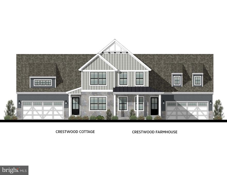 This Crestwood Farmhouse is a 3 bed, 2.5 bath duplex featuring an open floorplan and first-floor Owner's Suite. The Family Room, with cathedral ceilings and a gas fireplace, opens up to the Dining Area and Classic Kitchen with eat-in island and pantry. The Classic Kitchen features quartz countertops, stainless steel appliances, crown molding, and garbage matte black light fixtures. The entire living area has a cathedral ceiling. The first-floor Owner's Suite has a private full bath and large walk-in closet. The ensuite bathroom features a double-bowl vanity with quartz countertops, tiled-wall shower, and linen closet. The Laundry Room is conveniently located on the first floor. A private Study is located at front of home. The entire first floor is finished with engineered plank flooring. 2 additional bedrooms with walk-in closets, a full bath with tile floor, and small Loft area complete the second floor. The unfinished basement provides an additional 1,389 square feet of unfinished space with rough ins for a half bath. 2-car Garage included. 

Experience the best of Lancaster, PA living in Somerford at Stoner Farm, a community of new construction homes built by Keystone Custom Homes. With a prime location on a 56-acre community that borders the beautiful Stoner Park, Somerford at Stoner Farm offers a tranquil atmosphere that is perfect for families seeking a peaceful retreat. The community is just minutes away from downtown Lancaster, where you can find unique shops, restaurants, and entertainment venues. And with the Lancaster train station conveniently located just 2.5 miles away, your commute to big cities has never been easier. Somerford at Stoner Farm Carriages offers 2 customizable attached floorplans, each with over 10,000 structural and decorative customizations. Looking for more customization? Additional changes are available through our Design Time option. Your Designer will be with you every step of the way to help bring your vision to life. Our quality homes are backed with an industry-leading 20-year warranty structural warranty. Learn more about how Keystone Custom Homes are 80% more efficient than used homes and 50% more efficient than other new homes.

Price shown includes all applicable incentives when using a Keystone Custom Homes preferred lender. Price subject to change without notice.