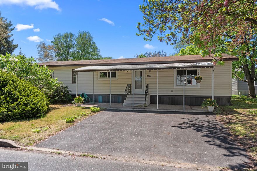 Nice corner lot in Pennwood Crossing!  This 2 bed 2 bath mobile home has a lot to offer.  Situated in Pennsbury School District and minutes from Falls Twp Park where there is fishing, walking paths, athletic fields etc.  Driveway parking as well as plenty of on-street parking.  Front awning provides you with a covered front patio for enjoying the nice summer evenings ahead.  Bright and airy living area and a modern open floor plan will have you feeling right at home.   Don't miss this one because it is sure to go fast!  Lot rent is $901/mo. and trash & water combined are $38.70/mo.