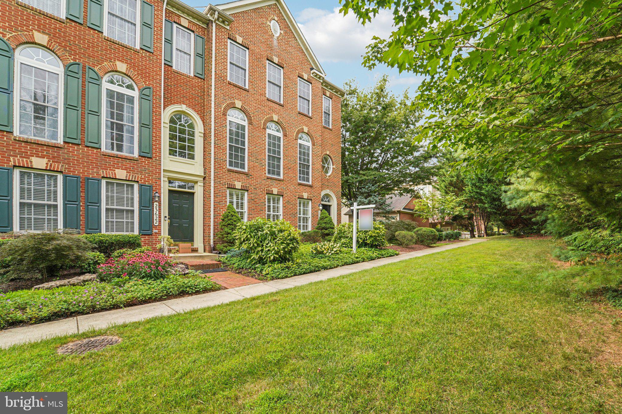Welcome home to 23624 General Store Drive! This stunning brick end-unit townhome boasts almost 3000 sq ft of living space and is completely renovated! Brand new LVP flooring, new carpet, new drywall and freshly painted throughout! All new toilets, new vanities and multiple new light fixtures. Exquisitely updated primary bathroom includes a beautiful new pedestal tub. The kitchen has all brand-new cabinets, new quartz countertops, new ceramic backsplash, a new built in microwave, new gas cooktop and a new refrigerator is to be installed shortly. The hot water heater was replaced in 2024, the HVAC replaced in 2021 and the dryer will be replaced within the next few weeks.
Upstairs in this move-in ready home you will find a large primary suite with vaulted ceilings, a huge walk-in closet with en-suite bathroom. Two additional bedrooms and a second full bath complete the upper level. The main level with its open floorplan and half bath is perfect for entertaining! A 3-sided gas fireplace divides the spacious living and dining rooms. The gourmet kitchen with lots of natural sunlight has plenty of room to accommodate a large table and sitting area with French doors leading outside to an inviting deck. The lower level has a potential 4th bedroom or home office, a second half bath, a massive recreation room and a separate rear entrance that leads to both the fenced backyard and a detached 2-car garage. This gorgeous home is turnkey and a must-see!