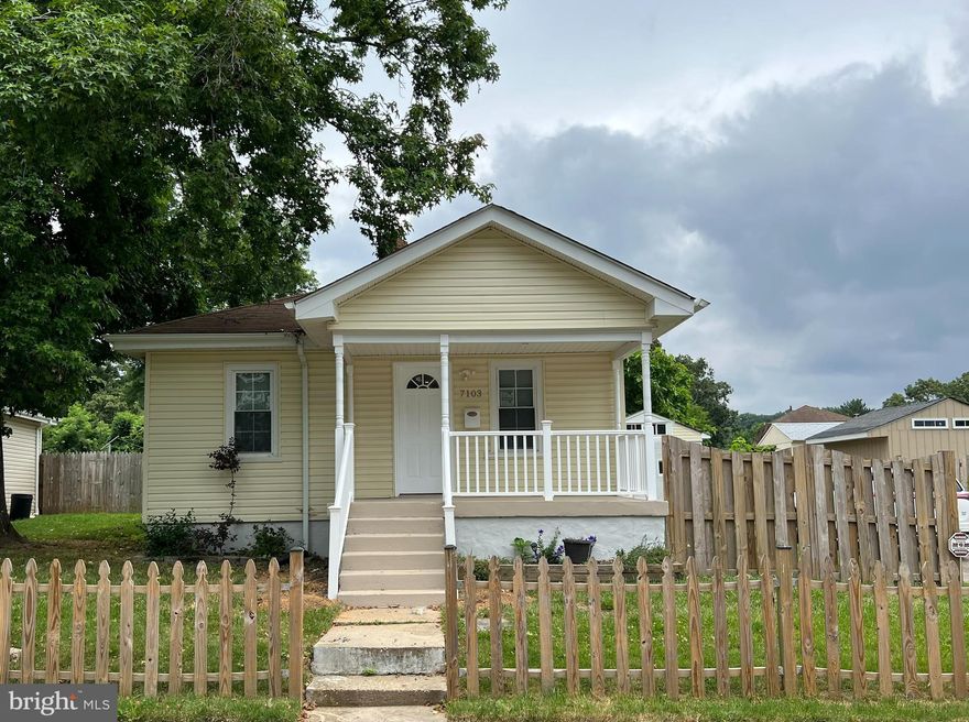 TONS OF UPDATE AND BEUTIFUL LOT WITH BACK AND FRONT ACCESS. Border of DC with many developments. Extra House with small attic just finished.  Instead of window AC NEW HVAC installed.  HOUSE HAS PRIVATE ROAD FROM THE BACK.  The home has a renovated kitchen, baths, and much more. All one year old appliances. Hardwood floors.  NEW DECK. From the kitchen, you can walk out onto the deck that overlooks the fenced backyard and a large level rear yard. Plenty of parking spaces.