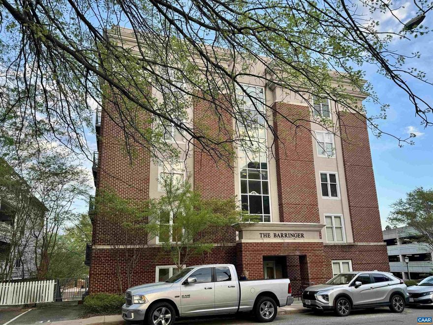 Located in the heart of UVA and the UVA medical community, The Barringer is in a very desirable location. Check out this bright one bedroom open plan unit , that has been well cared for . Some of the features include : Granite Kitchen counter, steel appliances, Bamboo floors, walk in closet, and washer dryer that conveys. Access to the unit and the elevator are security coded . There is one parking spot in the parking garage that is allotted to the unit.,Cherry Cabinets,Granite Counter,Wood Cabinets