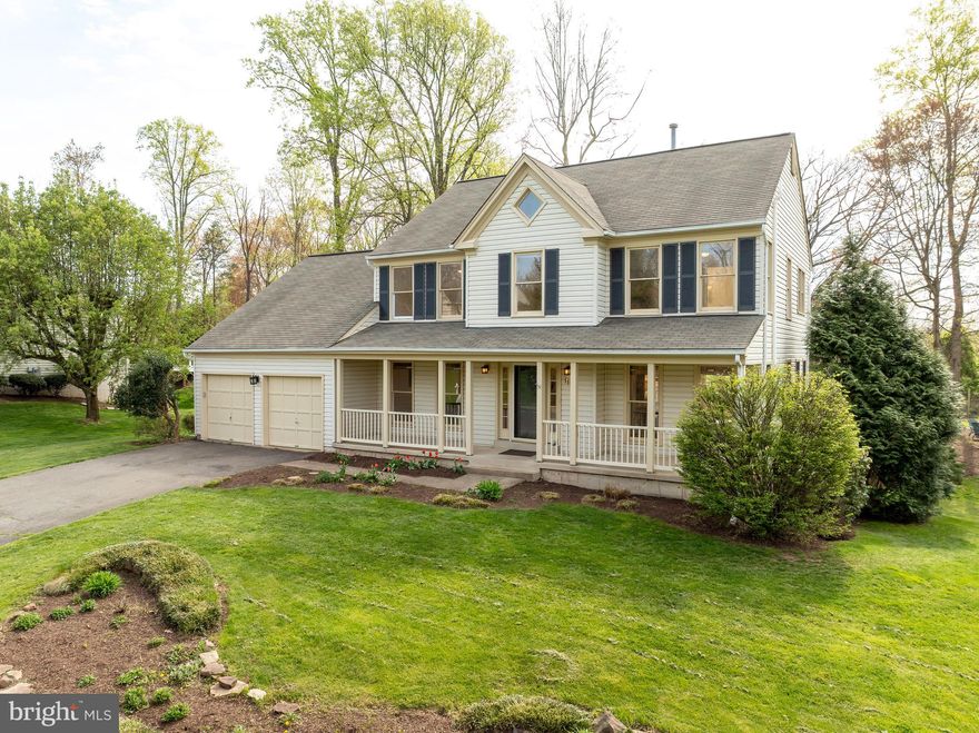 open  house is Cancelled- offer accepted. Rare privacy is yours in this tranquil home tucked away in a natural setting bordering extensive county parkland. This bucolic backyard retreat is almost a full (.86) acre, and that’s only the beginning. The property accesses Sugarland Creek Trail by way of a woodland path that would inspire Christopher Robin and Beatrice Potter. The Trail, laced with playgrounds and basketball courts, runs for miles and connects with the W&OD Trail. Step out the back door of this tranquil home and the natural world surrounds you. Inside, windows aplenty, multiple skylights, and blonde hardwood floors make this home joyful and light-filled. The open floor plan, with a spacious and handsome kitchen on one end, a cozy den with a brick-framed gas logs fireplace in the center, and a sunny observatory on the far end with a bay window, make living here fun and easy. Upstairs are four bedrooms–all freshly painted with Behr’s “Blank Canvas” making them ready for your personal touches. The lower level is a sunny walk-out dream. A sliding glass door opens to a lower patio and the tranquility of a private parkland. The windows are framed with natural oak that compliments the floors. The downstairs offers opportunities for work or play–ideal for an office, a guest suite, a rec room, photo studio…or a combination of all of the above. Storage space is abundant in the lower level and in the large backyard shed that incorporates a covered outdoor workspace. The deer-fenced garden is ready for flowers or vegetables; the soil is fantastic. Fifteen minutes to Dulles Airport, about the same to the downtown Reston, Herndon, and the Village of Great Falls. What a fabulous location–and, the cherry on top is that neighborhood kids go to Langley High School and the family pup stays in a canine paradise bordered by an Invisible Fence.