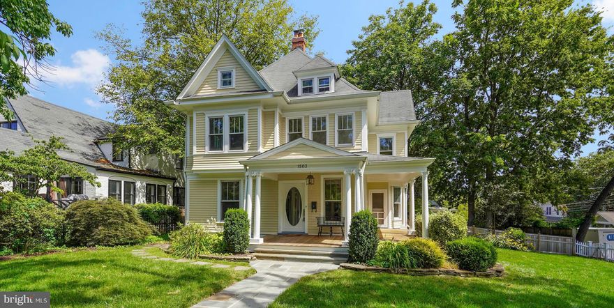 Stunning 1910 Queen Anne Victorian on a Rare Quarter-Acre Corner Lot in walking distance to Del-Ray and Old Town Alexandria.

 This charming three-story Queen Anne Victorian home, built in 1910, exudes timeless elegance and warmth. Nestled on a rare quarter-acre corner lot, the property features a beautifully maintained lawn, mature trees, and lush landscaping. The private backyard, with its serene stone patio and garden, is an ideal retreat for relaxation or outdoor entertaining.

Step inside to discover soaring ceilings and exquisite heart-of-pine hardwood floors throughout. Old-world craftsmanship shines through in the grand two-story foyer, with its elegant, winding staircase, antique hand-carved newel posts, stained-glass windows, built-in display case, and bookshelves. A cozy wood-burning fireplace adds character and warmth to the space.

The spacious, light-filled living room offers custom built-in bookcases and a striking stone fireplace. It flows seamlessly into the recently updated kitchen and sunny breakfast nook. From the living room, step out onto the screened-in porch, which boasts mahogany hardwood floors—perfect for enjoying your morning coffee or evening breeze.

Upstairs, you'll find four generously sized bedrooms, each filled with natural light, and two beautifully appointed full bathrooms. The master suite is a true sanctuary, with vaulted ceilings, an outdoor sitting area, a large walk-in closet, and a spa-like bathroom featuring a clawfoot soaking tub and a large walk-in shower.

The third floor offers a spacious bedroom with a recently renovated full bath, a cedar closet, and ample storage space, ideal for guests or a private retreat.

This home has seen significant updates over the years, including major renovations in 2015 that added nearly 1,000 square feet to the primary suite and kitchen/living area, as well as updates to the HVAC system. In 2016, two off-street parking spots were added, and the front porch was entirely rebuilt with beautiful mahogany floors.

 Recent updates in 2025 include refinished floors throughout, kitchen enhancements, and a completely renovated third-floor bathroom.

 Other notable features include:

An in-ground, automated irrigation system
New AC units for year-round comfort
A new 75-gallon hot water heater (say goodbye to running out of hot water!)
A newly added bedroom/office space off the master suite
A new wood-burning fireplace liner
Walking distance to King St. and Braddock Rd. metro stations
 
With its perfect blend of historic charm and modern updates, this home is truly a one-of-a-kind gem.