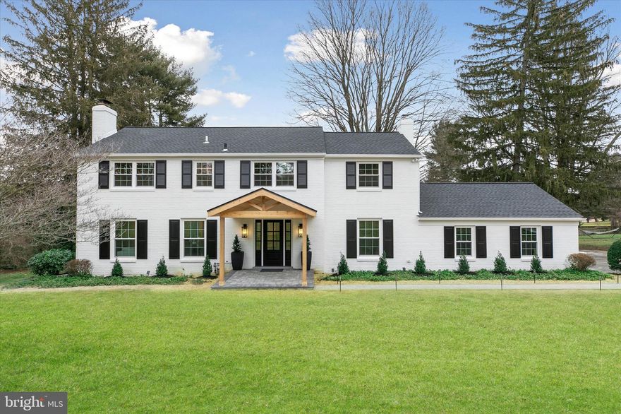 Boasting a 100% top-to-bottom total and complete home renovation, 617 Radnor Valley is situated between Radnor Valley Country Club and Overbrook Country Club in exclusive Villanova. Situated on nearly an acre of flat land, this one-of-a-kind completely renovated home features 5 bedrooms, 3.5 bathrooms with over 3,500 sqft of custom designed, modern living. Showcasing unparalleled design, this home is accented with high-end finishes throughout - White Oak Hardwood Floors, Kohler Fixtures, GE Monogram Appliances, California Closets, Shiplap Accents and custom-designed Sea Salt Shaker Kitchen Cabinetry. The expansive open floor plan showcases the epitome of modern living with an oversized living area flooded with natural light illuminating from all new energy efficient windows. The open floor plan seamlessly integrates the perfect indoor and outdoor flow, overlooking a large flagstone paver patio and flat backyard, creating an ideal ambiance for family living and entertaining. Gourmet kitchen outfitted with custom Cabinetry, GE Monogram appliance suite, expansive Quartz center island and elegant Quartz backsplash. The first floor features a formal living room with a fireplace that could also function as a formal dining room. The sun-room filled with natural light can be used as an office or a playroom (builder option to add french doors to this room at no cost). A mud room designed by California Closets is right off the two car garage and can be closed off with a pocket door. Upstairs, the grand primary suite exudes a light and airy feeling with a vaulted ceiling, matte black farmhouse chandelier and expansive windows overlooking the backyard and golf course. The primary walk-in closet is outfitted with a custom-made wardrobe by California Closets. The primary bathroom includes an expansive Carrara Marble tiled shower with bench and rainfall head in matte black finish plumbing, with a dual-sink Quartz countertop custom vanity. The second level features four additional bedrooms, each with California Closets installed, and two additional full baths. The Jack-n-Jill Bath features a large shower and dual-vanity with quartz countertops. An additional full bathroom can be used as a hallway bath or en-suite to one of the bedrooms and features a bathtub and dual-vanity with quartz countertops. The basement is fully finished and features upgraded Mohawk carpet, with an additional room that can function as an office and double-door room that can serve as a toy space or basement bar or gym, plus additional storage area. New recessed lighting and fixtures throughout. All new dual system HVAC, new plumbing and new electric. The entrance is accented with a newly built portico with cedar posts and metal roof, with flagstone pavers leading to the freshly blacktopped driveway. Don't miss your chance to see this modern and all new home in person.  Only 7 minutes to downtown Wayne, 5 minutes to Villanova, 9 minutes to downtown Bryn Mawr and 8 minutes to Bryn Mawr Hospital, 9 minutes Newtown Square, and 3 minutes to Ithan Elementary School.