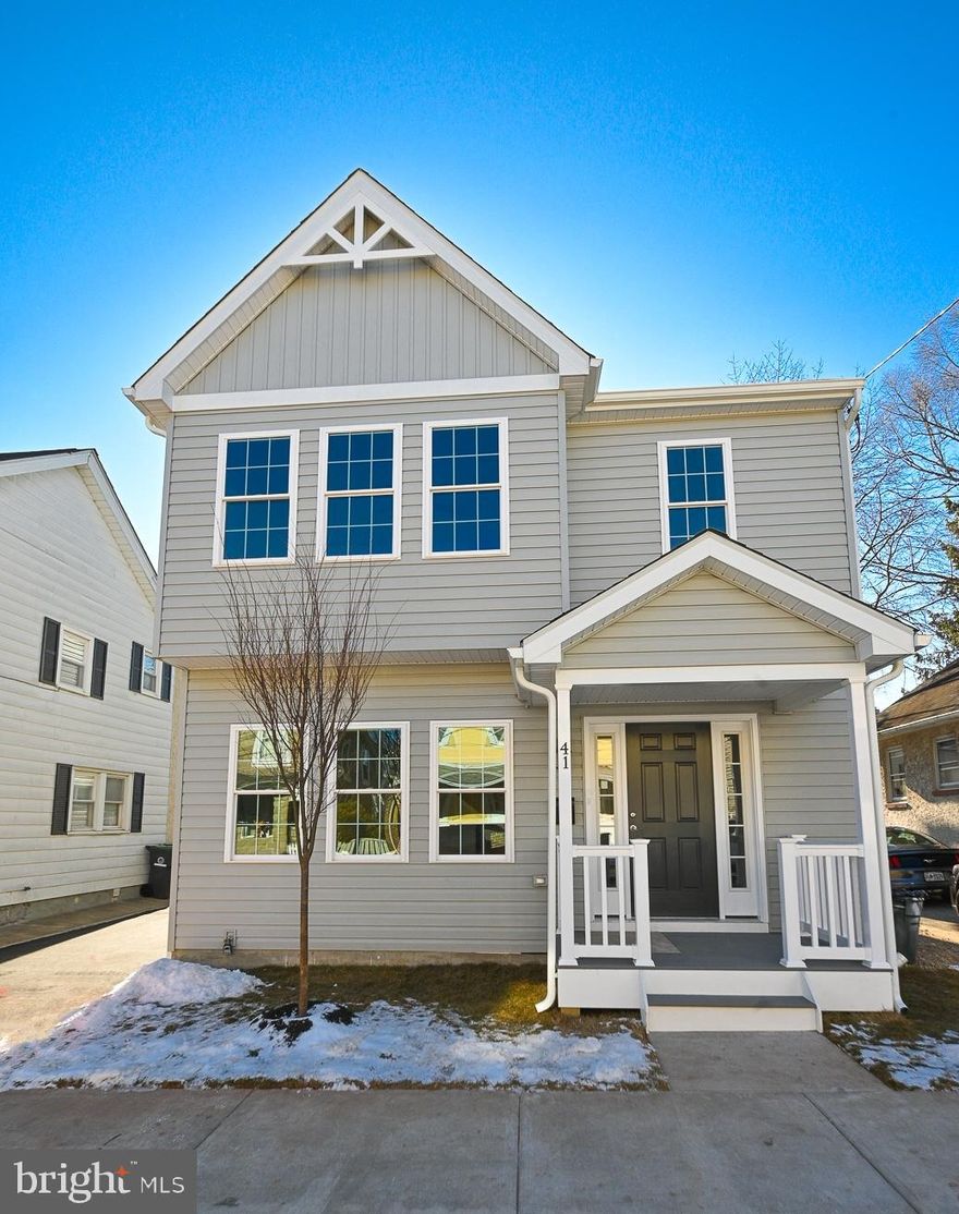 QUICK DELIVERY!! QUALITY BUILT NEW CONSTRUCTION located in the heart of Phoenixville borough! This home has an OPEN floor plan! 9ft ceilings on 1st floor!  Wood vinyl flooring on the ENTIRE main level. Kitchen features painted gray cabinetry with white QUARTZ, stainless steel appliances, GAS cooking and tile backsplash. There is a TON of work/prep space PLUS a pantry too! ALL 3 bedrooms are GENEROUSLY sized with AMPLE closet space! Master bath has a 48 inch vanity, stand up shower with tile surround. The full bath has tile flooring and tile surround in the tub/shower along with a single vanity. The basement has 9ft ceilings and has egress exit. OFF STREET DRIVEWAY PARKING!!! You are WALKING distance to downtown Phoenixville!  What more could you ask for? All you need to do is unpack!