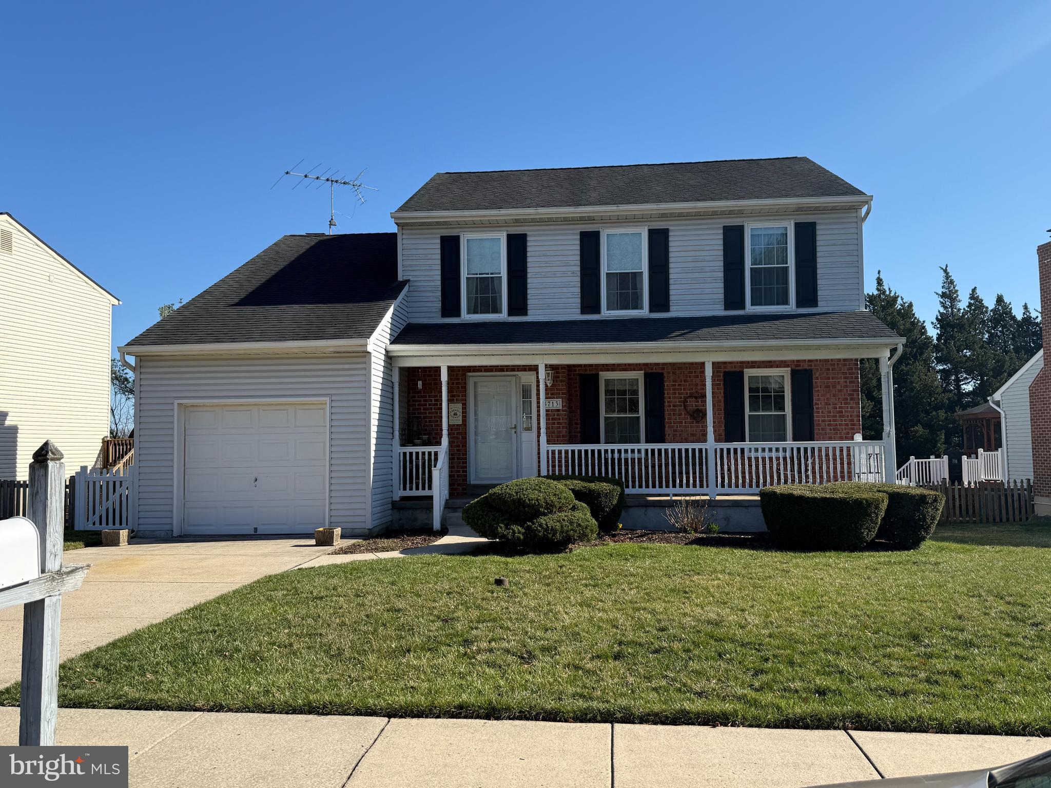This beautiful single family has it all! Over 2400 Square feet of living space. Open floor plan. Updated kitchen with granite, stainless steel appliances, new flooring, pull out drawers, warm backsplash, deep sink, recess lighting and a breakfast nook overlooking the fenced yard. Off the open kitchen the large family room awaits with full brick wood burning fireplace and sliders that lead to a low maintenance deck with stairs to a fenced rear yard. Main level also features a powder room, large living room and dining room, just waiting to entertain. The upper level features 3 bedrooms, two updated baths, spacious rooms and tons of natural light. The lower level hosts a large recreation room with outside access and ample storage space. When you walk in, it just feels like home. Move in ready and waiting for you.