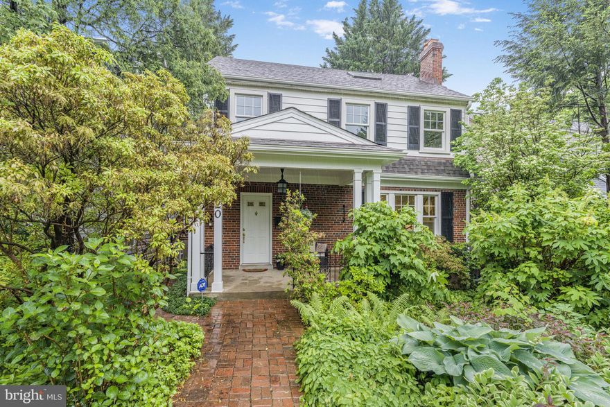 The one you’ve been waiting for! 
Spacious Colonial, just half a block from Lafayette Elementary School and the Beloved Broad Branch Market.  Four finished levels featuring 4 Bedrooms and 2 Renovated  Full BAs up.   First floor offers: wide entry hall with coat closet and convenient Powder Room, gracious LR with fireplace, formal Dining Room with chair rail and French doors opening to large Deck overlooking lush south facing garden,  Large Sunny Kitchen opens to generous Table Space (or Den ) with vaulted ceiling and wall of windows with lovely garden views.   Walk-out Lower level offers Rec Room, BR,  Full Bath and generous storage, Updated and maintained by current owners this home also boasts CAC, a new Roof, replacement windows, renovated bathrooms, bright white kitchen, high ceilings, and beautiful hard wood floors throughout.   All in beautiful move in condition.  3 Blocks to Connecticut Avenues’ shops restaurants and Avalon theatre.  A must see!