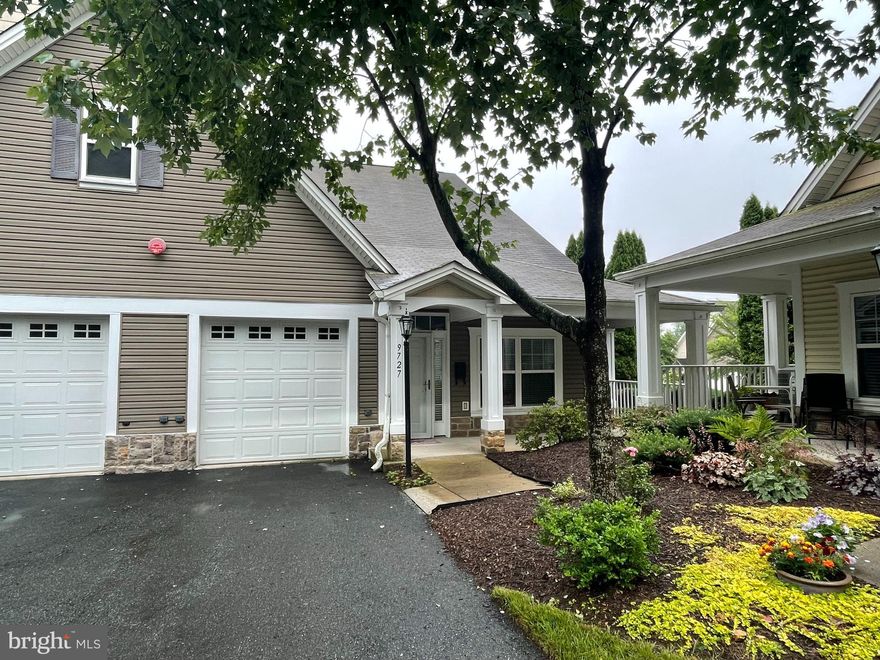 **Back on Market, Contract fell through** Amazing, move-in ready home in a rarely available community. Homes in this sought-after community sell within days and this is currently the only home on the market! 62+ or person(s) qualified by ADA. This one-level patio/villa home offers almost 1400 ft.². The large, open-concept floorplan features a tile floor entry, a living room with 3 windows and faux wood blinds, a dining room with a sliding door to a covered side porch that is surrounded by trees for privacy when enjoying your morning coffee or evening cocktail, or when you just want to read a book, and a kitchen with 42” cabinets, matching appliances (Samsung refrigerator and new disposal in July 2021), recessed lights, ceramic flooring, window with faux wood blinds, and spacious pantry, There is a separate laundry/utility room with full-size W & D, the dryer vent was cleaned in June 2022, and space for additional storage. The 2 generous bedrooms are bright and cheerful with top-down bottom-up blinds. Each bedroom has direct access to a full bathroom with ceramic tile; 1 with a tub/shower combo and 1 with a walk-in shower. One of the bedrooms has a walk-in closet with built-in shelves and tiered rods/shelves. Either room can be used as the primary. There is a large linen closet in the hall. This home offers plenty of storage space and tall 9'+ ceilings throughout. There is ample natural sunlight. The attached one-car garage is accessible to the home by 1 step and it offers even more storage space. There is space in your private driveway for 1 additional car, and there is visitor parking in the cul-de-sac in front of the home. Besides the side porch, there is also a covered front porch that is large enough for a table and chairs. The interior is painted a neutral color. The heat pump was replaced in March 2020. The Community offers a Clubhouse with exercise equipment and a great spot for fall football get-togethers with your neighbors. This community of only 33 homes is quiet, well-lit, has mature landscaping, and is pet friendly. It is located on a dead-end street so a very private location. This community is one of the best-kept secrets in Montgomery County! It is close to shopping, restaurants, parks, public transportation, and main travel roads. Why live in a high-rise, paying high monthly co-op fees, or in a busy neighborhood, when you can have your own private home with your own private garage, your own wrap-around front and side porch, a small yard to plant all the plants you enjoy, ample storage, great neighbors, be away from the mainstream, and all without the worry of exterior maintenance! This is a must-see home!