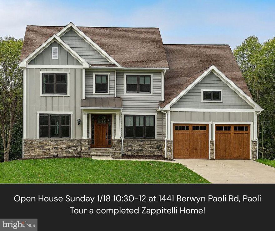 Introducing a rare opportunity for true main-level living in the heart of West Chester—welcome to your custom-built retreat at Timber Mill, an exclusive enclave of just five estate homes nestled on spacious 1+ acre lots. Thoughtfully designed by Zappitelli Homes, this residence offers the perfect blend of timeless European elegance and modern functionality, centered around a luxurious first-floor primary suite and smart, open-concept layout.

With over 3,800 square feet of living space, this home offers everyday ease and sophistication from the moment you arrive. Open the front door to a dramatic two-story foyer flanked by a formal dining room and a dedicated first-floor study, ideal for working from home or quiet reading. Just beyond, the soaring great room with fireplace flows effortlessly into the gourmet kitchen and light-filled breakfast room. You’ll love the oversized island, walk-in pantry, and built-in drop zone just off the 3-car garage—thoughtful details that elevate daily life.

At the heart of the home is the expansive first-floor owner’s suite, offering two large walk-in closets and a luxurious bath with dual vanities and walk-in shower. Optional configurations allow for additional guest accommodations or expanded bath layouts, including a full first-floor guest suite for multi-generational living or hosting in comfort.

Upstairs, three generously sized bedrooms, two full bathrooms, and a spacious bonus room provide flexibility for guests, hobbies, or additional living space. There’s also the opportunity to finish the daylight basement with multiple large recreation areas, a bath, or even a media room—customizable to your needs.

Outside, enjoy the privacy and potential of your one-acre+ homesite, perfect for a future pool, garden, or outdoor kitchen. And with no builder-grade shortcuts, you'll benefit from extensive included features like premium cabinetry, quartz or stone countertops, wide-plank flooring, and generous design allowances—so you can personalize your finishes without surprise upgrade charges.

Just minutes from the restaurants, shops, and charm of downtown West Chester, this is your chance to own a high-quality, highly functional new construction home designed for both beauty and practicality. If you’ve been waiting for first-floor living without compromise—this is it.  GPS - 301 Reservior Rd, West Chester