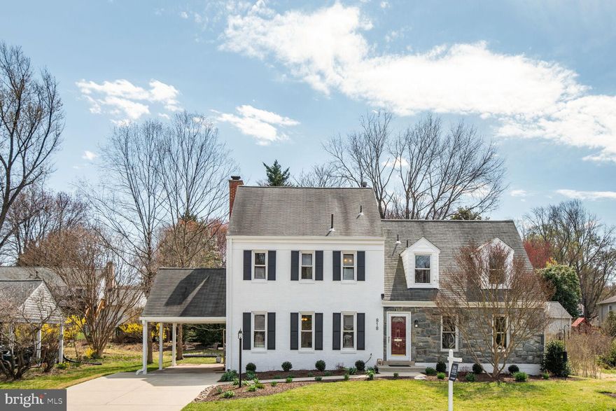Welcome to 818 Fordham Street in College Gardens! Here you’ll find a gorgeous stone & brick colonial style home in a popular community close to schools, parks, ballfields, the Rockville Town Center, Rockville Metro/MARC, & I270! The home is in excellent condition and tastefully prepared  with high-level improvements made for the new owner including professional paint in appealing color, upgraded light fixtures, replaced windows, renovated kitchen with over-sized window with view of a large back yard, gleaming refinished wood floors, recent new entry foyer tile, renovated baths, recent stone patio, replaced heating and AC, recent insulated siding, and professional landscaping!
The home offers a great floor plan with a main level offering a large living room, gorgeous kitchen, family room with a stone fireplace, separate laundry room, bonus room that serves as a library or office, and separate dining room! The upper level offers four bedrooms including a master suite with upgraded bath, a renovated hall bath, plus a spacious walk-up attic on the top level. The lower level has been painted and offers plenty of room for storage! The house will be open Sunday March 30from 1-4 P.M.! Don’t miss it!
