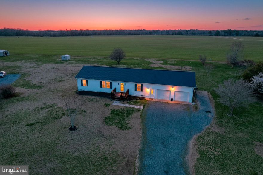 Welcome to Back Landing Estates! This development is located between Preston and Hurlock within the Warwick School District. This spacious 3-bedroom, 2-bathroom home features a large family room and a kitchen with a hardwood floor that overlooks open farmland, along with a generous yard and deck.

The sellers have made several updates to the home, including new LVP flooring, a roof (2025), plumbing, and vinyl siding (2026), as well as a new washer and dryer. The primary bedroom includes an ensuite bathroom and a walk-in closet. The home sits on just over an acre at the end of a cul-de-sac, and the sellers have also added interior access to the spacious 2-car garage.  Professional Photos to come and seller to find HOC