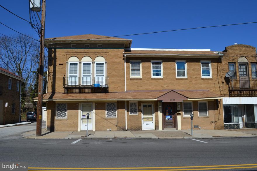 Mixed Use Professional Building with two second floor apartments in Upper Darby township.The first floor consists of a professional office with waiting area and reception area,six examination rooms, private office, laboratory and kitchen area and two powder rooms. The second floor has two apartments - one two bedroom apartment and an one bedroom apartment which are currently rented. The lower level has a finished work room, utility and storage areas. The building is fully rented and great property for an investor.Very convenient location with chiropractor office on first floor near trolley to 69th Street, Lansdowne Ave and West Chester Pike ( Route 3 ). Rents are as follows - $3333. for first floor office, $1100 for two bedroom apartment and $725. for one bedroom apartment. Monthly total rent is $5158. per month or $61,896 annually. All tenants pay their own utilities which are separately metered.Inspect and make a serious offer !