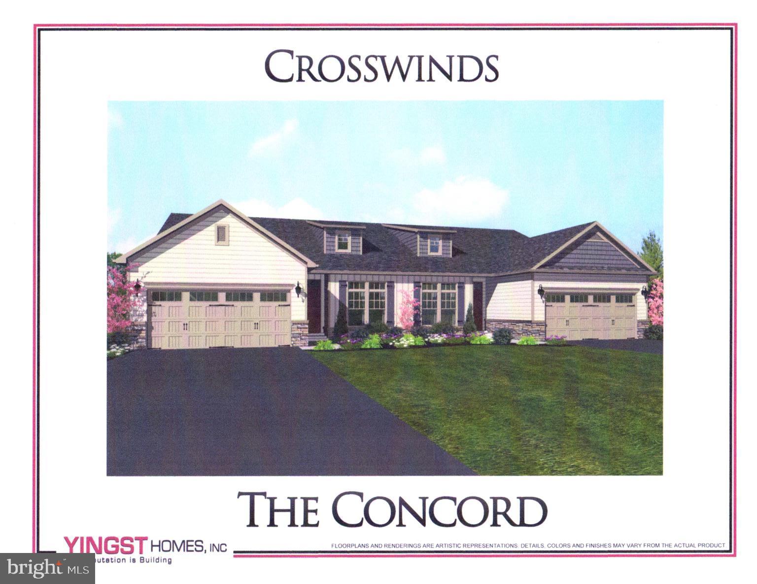 Beautiful Yingst built 3BR, 2 Bath Concord ranch plan with standard feautures that include: a 2 car garage, full basement, fireplace, vaulted ceiling, skylight, hardwood floors, granite countertops and more. Taxes and lot size are estimated.