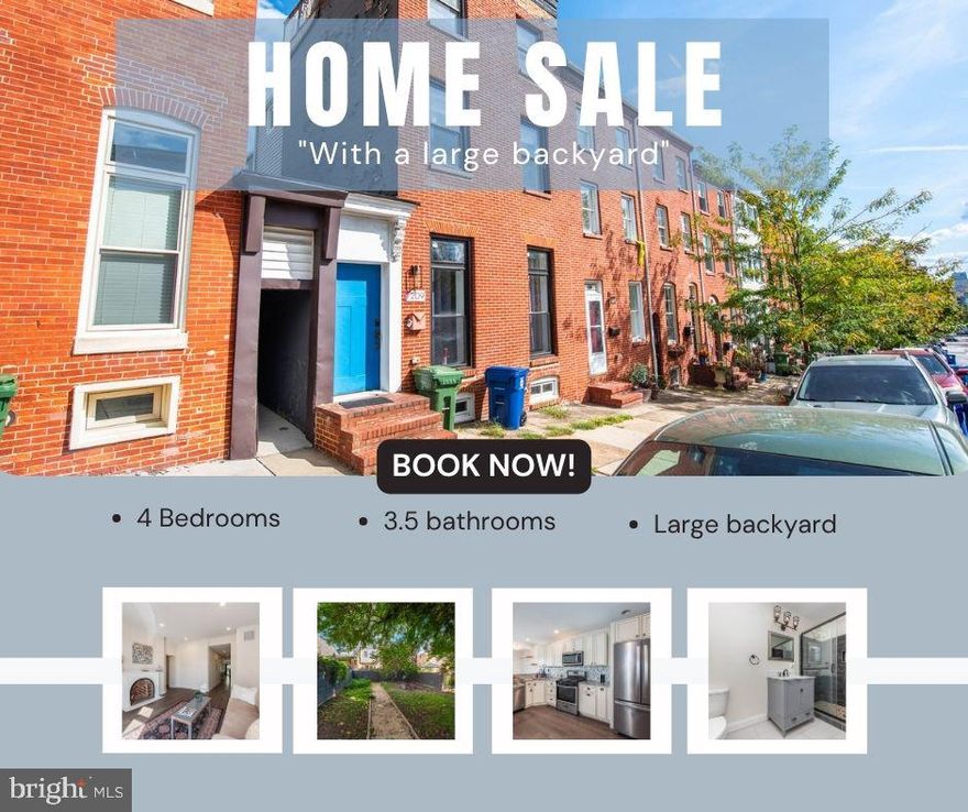 🏡 Updated 4BR Rowhome with Rooftop Deck & Huge Backyard! 🏡

This spacious and move-in-ready rowhome offers unbeatable value with a smart layout and rare outdoor features. The main level includes an open-concept living and dining area, updated kitchen, and a convenient powder room. Upstairs you'll find four bedrooms, three full bathrooms, and access to a private rooftop deck — perfect for relaxing or entertaining with city views.

Step out back to a surprisingly large, fenced backyard offering tons of space for gatherings, gardening, or future improvements.

💡 Bonus Features:

Fresh paint and new floors throughout

Updated kitchen with modern appliances

Rear egress and alley access for added convenience

Located close to downtown, commuter routes, and local amenities. Perfect for first-time buyers or investors seeking a turn-key rental.