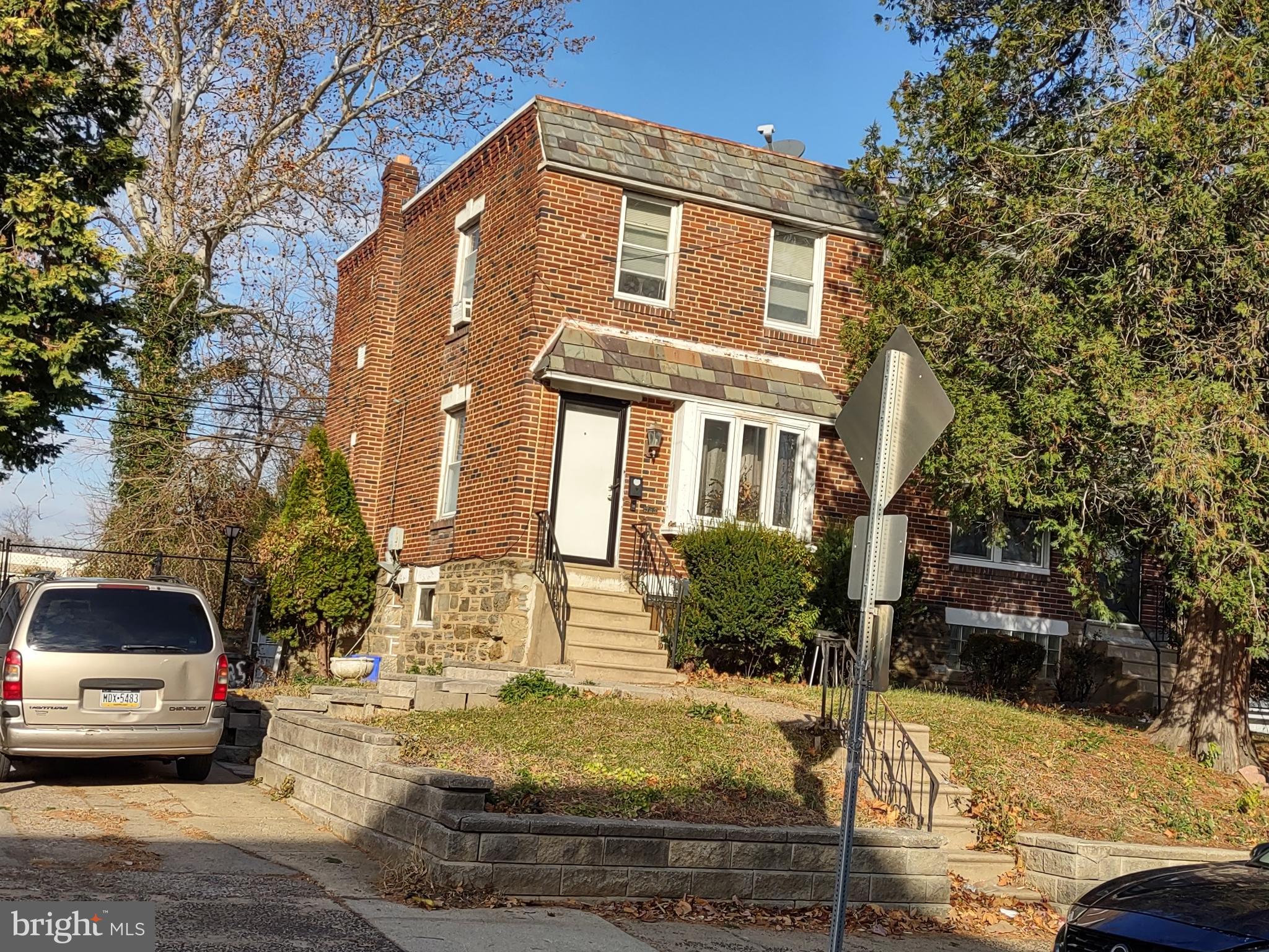 This property has great potential in historic area of Germantown. This twin property offers at least three car off-street parking. Walk up the front steps and enter into a sizable living room which leads to welcoming dining room for those family gatherings. Next to the formal dining room is a galley kitchen. Go upstairs to two very large bedrooms and a hall bathroom. The basement which is finished with a full bathroom can be utilized as a third bedroom, office, play area or a guest room. This home unlike many city properties offers a very large backyard. This is ideal for friendly barbeques, play area or just for enjoying those lazy hazy days of summer. This home has been occupied by a long-term tenant who just vacated the premises. The home needs some love but is fully functional. The seller is repairing the roof and will be providing a warranty for the work. The sheetrock that was damaged by the leak will be repaired as well. This property is close to all forms of public transportation. A shopping center is less than a mile from the property. All this is being offered at an affordable price.