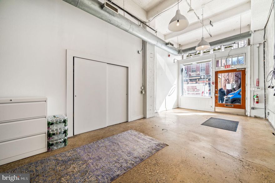 Amazing opportunity in the vibrant neighborhood of Old City.  Fantastic daily foot traffic, with easy access to public transportation.  Perfect Office or retail space awaits its next business on 3rd Street! Approximately 2,000 square feet on first floor and lower level.