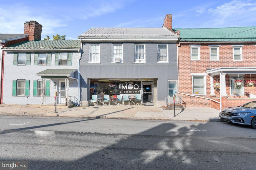 EXCLUSIVE AND VERY RARE OPPORTUNITY to purchase a piece of historical Mercersburg, Pennsylvania. The options are endless- bottom of the building is a perfect storefront for running a business while the second floor is a fully functional two bedroom apartment that could be used for primary residency, long-term rental, or continue it's use as a short-term rental opportunity. The sellers have dedicated themselves to improving every inch of this gorgeous building! Along with the amazing backyard space, you also can't compare to the convenience of this location- close by you will find food, entertainment, coffee shops, bookstores, and much more. Also, only just a few blocks from Mercersburg Academy. This is one you simply don't want to miss!