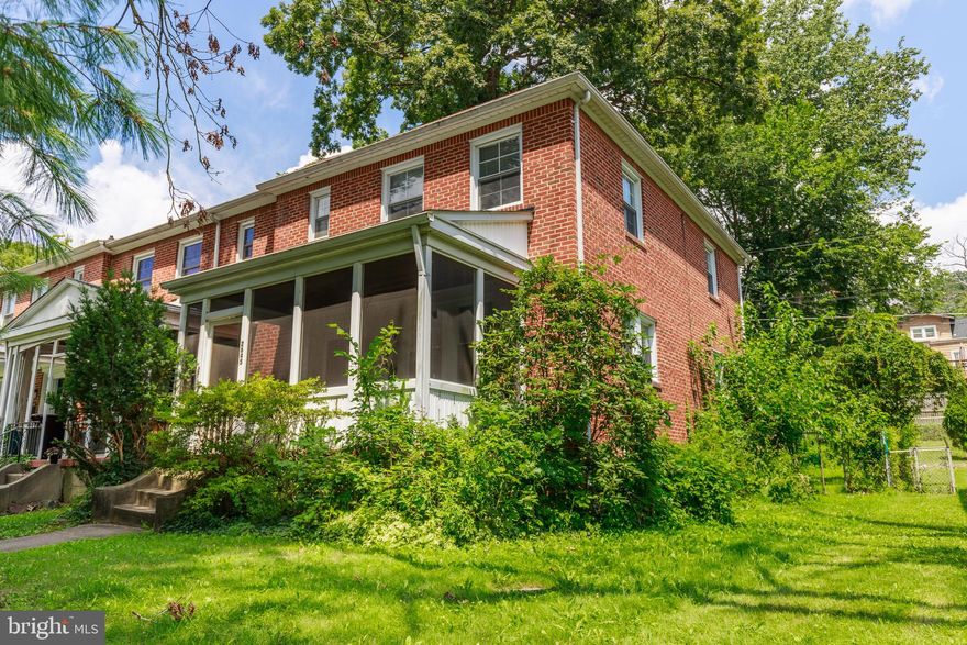 AMAZING OPPORTUNITY! Solid brick home in a park-like setting on a quiet street.  Perfect for an investor or first time home buyer.  This property is currently set up as 3 generous sized bedrooms with 1 full bathroom and 1 half bathroom.  Property features a private screened in porch perfect for relaxing, large unfinished basement great for storage, and a detached one car garage.  Property sold in AS-IS condition.