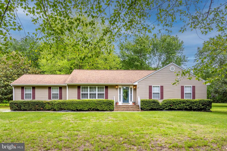 Immaculate 3-Bedroom, 2-Bath Rancher with Country Charm & Coastal Convenience.  Discover the perfect blend of peaceful country living and easy access to coastal amenities in this beautifully maintained 3-bedroom, 2-bath ranch-style home.  Nestled on a spacious 2-acre lot, this property offers privacy, tranquility, and plenty of room to roam — ideal for outdoor enthusiasts, gardeners, or those simply seeking space to unwind.  Enjoy the convenience of being just a short drive from Ocean City, Berlin, Salisbury, and Selbyville, making it an excellent choice for a primary residence or a second home getaway.  Features a large rear deck and a 1 car garage.