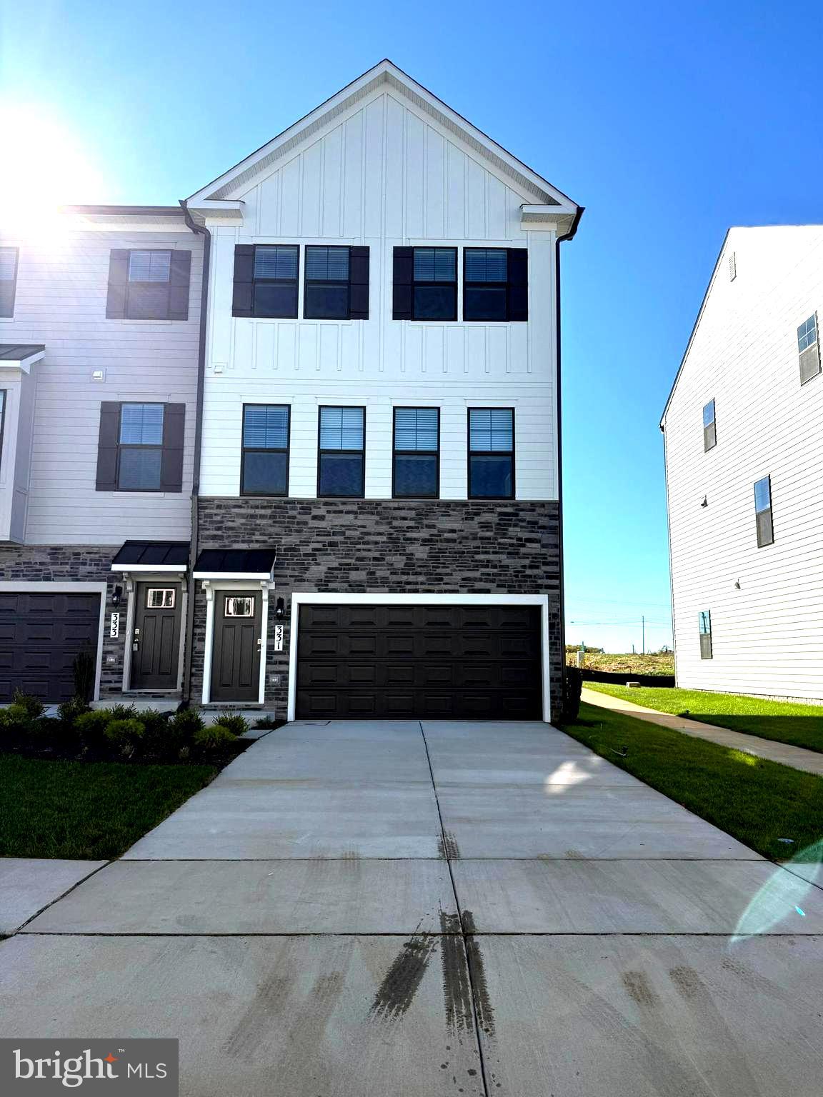 Brand new,Never lived in,Excellent 3 level End Unit townhome in Renn Quarter community with 4 bedrooms,3.5 baths & 2-car garage,2320 sq feet of living space! Kitchen and all bathrooms includes quartz counters, white maple cabinetry,Gourment Kitchen & stainless steel appliances.Hardwood floors on entire main living level.Large master Bedroom with Luxury bath features dual vanities,quartz Counters and large walk-in shower.Convenient laundry on bedroom level.Enjoy beautiful common area in the rear, as well as a deck off the living room. Amenities include pool, clubhouse with fitness center, and walking trails. Show & Rent today.