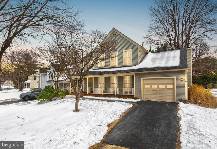 Welcome to this beautifully maintained 3-bedroom, 2-full, 2-half bath home situated on a spacious 6,000 sq ft lot in the desirable Flower Hill community, featuring charming finishes throughout. Enter through the foyer with parquet flooring that leads to a light-filled living room with hardwood floors, custom trim, and timeless shutters. The kitchen boasts wood cabinetry, newer stainless steel appliances (2022), gas cooking, and a breakfast nook with updated light fixtures and peaceful rear yard views. Entertain in the spacious family room, complete with a cozy wood-burning fireplace, host dinner parties in the large formal dining room with a lovely bay window, or step outside to the two-tier deck to dine al fresco or enjoy your morning coffee. A convenient powder room completes this level, creating an ideal layout for entertaining. Retreat upstairs to the owner’s suite, which showcases a stunning coffered ceiling, two spacious closets, a built-in vanity counter, and an updated en-suite bath with custom tiling throughout and a large walk-in shower. Two additional generously sized bedrooms, each with ample closet space and ceiling fans, share a hallway bath with a tub/shower combo. The fully finished lower level offers additional living space with a large rec room featuring built-in shelves, a bonus room with storage cabinetry, ideal for an in-home office, home gym or potential guest bedroom with a nearby powder room. A utility room with washer and dryer provides additional space for your storage needs. Enjoy the outdoors from the inviting front porch overlooking the front yard, or step out onto the two-tiered rear deck complete with benches and garden beds. The fully fenced backyard, surrounded by mature trees, creates a private outdoor retreat perfect for hosting summer BBQs, watching kids and pets play, or simply enjoying a peaceful evening under the stars. An attached one-car garage and driveway provide off-street parking for up to two vehicles, plus additional street parking. Recent updates include fresh paint throughout (2026), updated light fixtures and flooring (2026), roof (2022), and HVAC (2022). The low HOA offers ample amenities for everyone to enjoy, including a clubhouse with an outdoor pool, tennis courts, basketball courts, and playgrounds. Conveniently located within one mile of several local parks, Giant, Starbucks, and MARC station, and less than 10 minutes to all of the dining and shopping that RIO, Downtown Crown, and Downtown Kentlands have to offer!