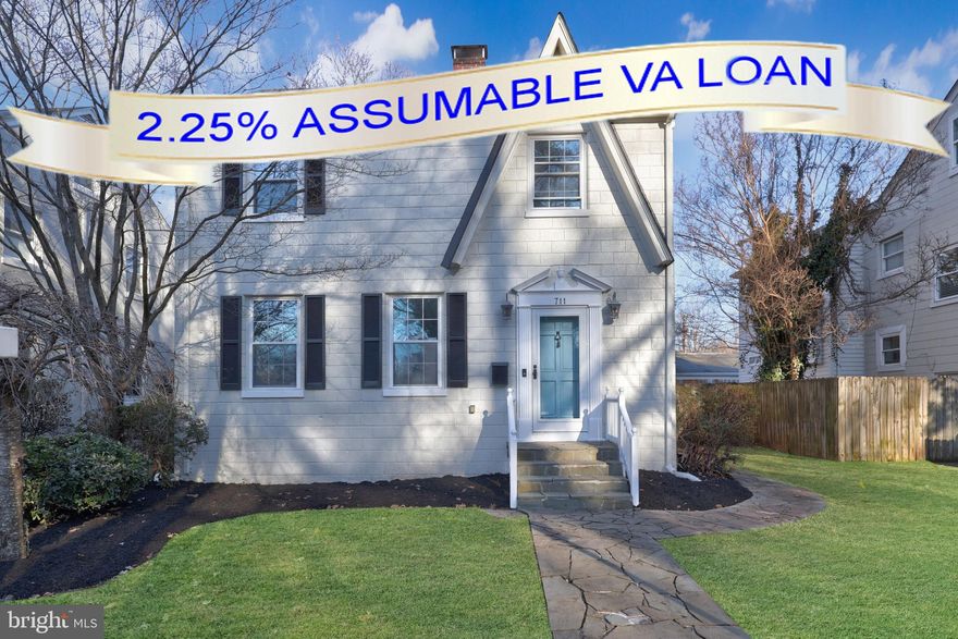 ***GREAT NEW PRICE!***OPEN HOUSE THIS SATURDAY, MARCH 8TH 1-3 PM.***WOW - 2.25% ASSUMABLE VA LOAN ***Welcome home to 711 Mary Ball Street located in one of the most desirable areas in the city of Fredericksburg. Loaded with charm and character, this home combines historic features with modern conveniences. Stone pavers lead you to the front door and around to the backyard. The entire interior has just been professionally painted with new light fixtures throughout.   As you enter, you are greeted by the spacious living room with its wood-burning fireplace and built-in bookcases. The living room opens to the roomy dining room with it's built-in shelving and beautiful garden window. You will love the updated kitchen with its brand new quartz countertops, new sink, new fixtures, new stainless steel appliances, and freshly painted cabinets with a nearby pantry. There is a convenient side entrance from the kitchen area as well. Make your way to the back of the home where you can relax and entertain in the spacious family room. Enjoy the peaceful views of the backyard from here as well. The French door leads you to the private backyard with it's patio areas. A full bathroom and separate laundry room complete the main level. Upstairs, there are three good size bedrooms and an additional full bathroom. And what a great bonus area - the third floor provides additional rooms that make for a great play area, hobby room, or home office. Walk across the street to Kenmore Park for day long activities. Kenmore Park has seven tennis courts that are open year round, pickleball courts, basketball hoop, tennis practice wall, open play area and a huge tot lot. It's a full day's adventure right at your fingertips. The city dog park and community gardens are right around the corner. Hop on the canal path that is just a few minutes away as well. Walk to nearby restaurants and shops and just a short drive to the VRE. Don't miss this great opportunity so call for your tour today!