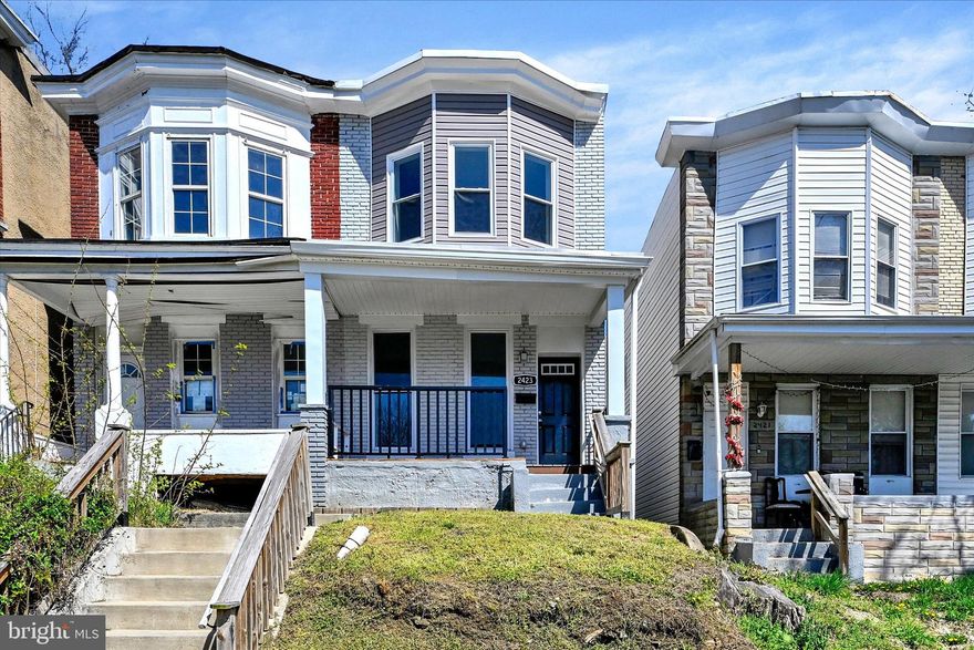 Welcome to 2423 Denison Street — a charming Baltimore, end of group, rowhome that blends classic character with modern touches.

This 3-bedroom, 1.5-bath home features beautiful hardwood floors throughout, creating a warm and cohesive feel from top to bottom. The main level offers a spacious living room, a dedicated dining area, and a well-appointed kitchen complete with stainless steel appliances and a stylish subway tile backsplash. A convenient powder room rounds out the main floor.

Upstairs, you’ll find three comfortable bedrooms and a full bathroom, providing a functional layout for everyday living. The full, unfinished basement offers plenty of room for storage or the potential to customize additional living space.

Enjoy outdoor living with a welcoming front porch, a rear deck perfect for entertaining, and a fully fenced concrete patio for added privacy. On-street parking adds convenience in this city location.

A great opportunity to own a move-in ready home with room to make it your own!